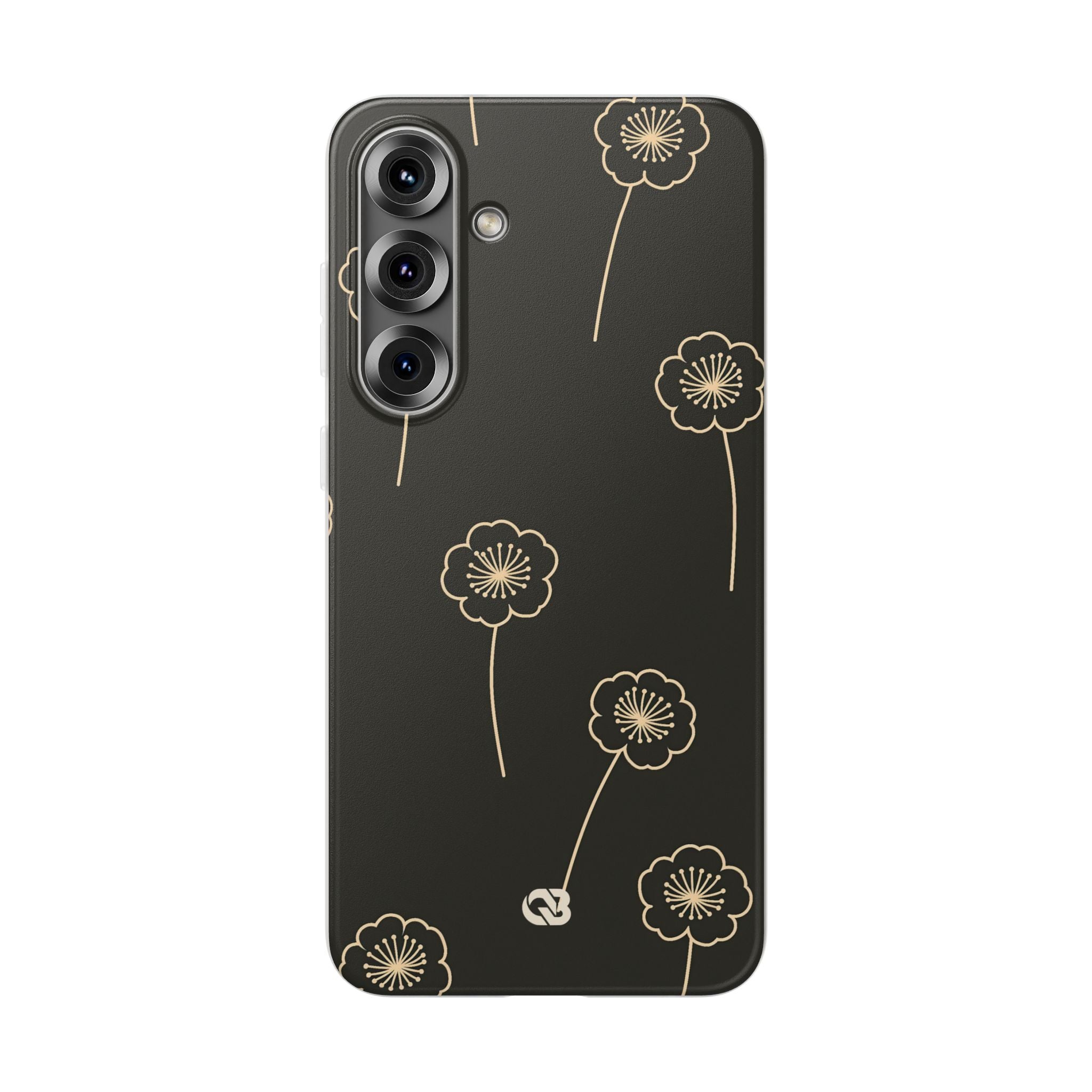 Black Lite Phone Case for Samsung - Obsidian Sand Petals