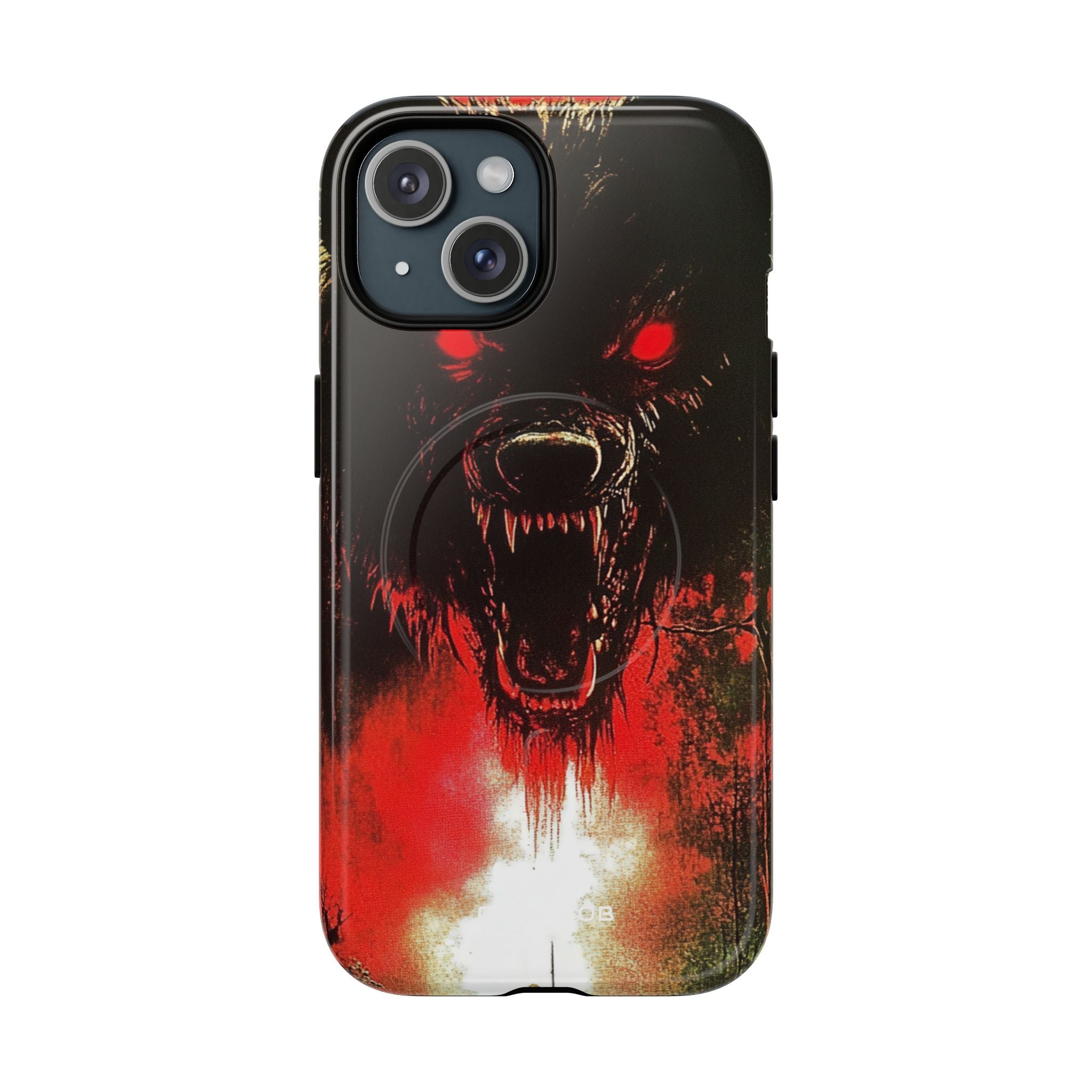 Crimson Wolf iPhone 15 Case - Tough+