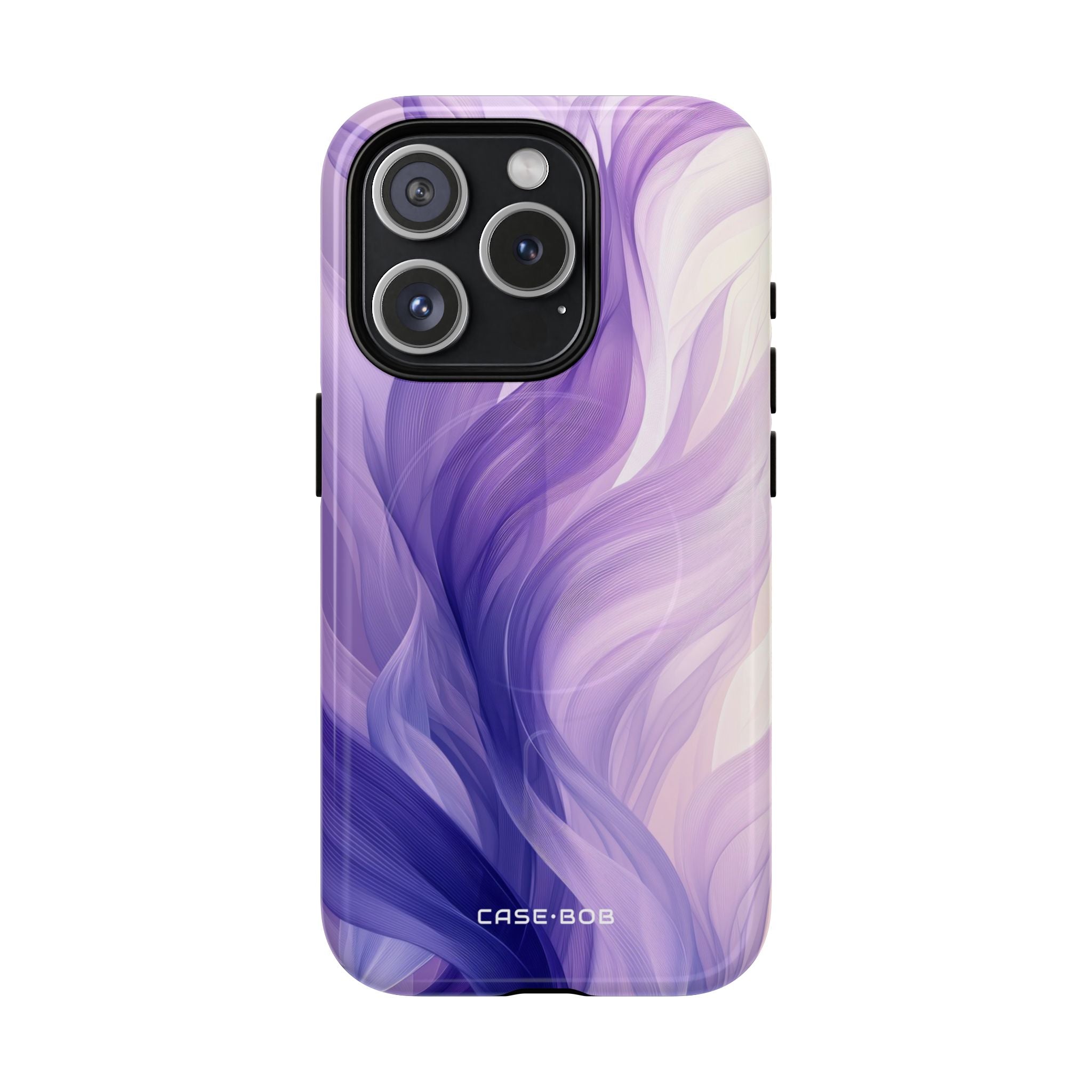 Purple Ribbon Waves iPhone 15 Pro Case - Tough+