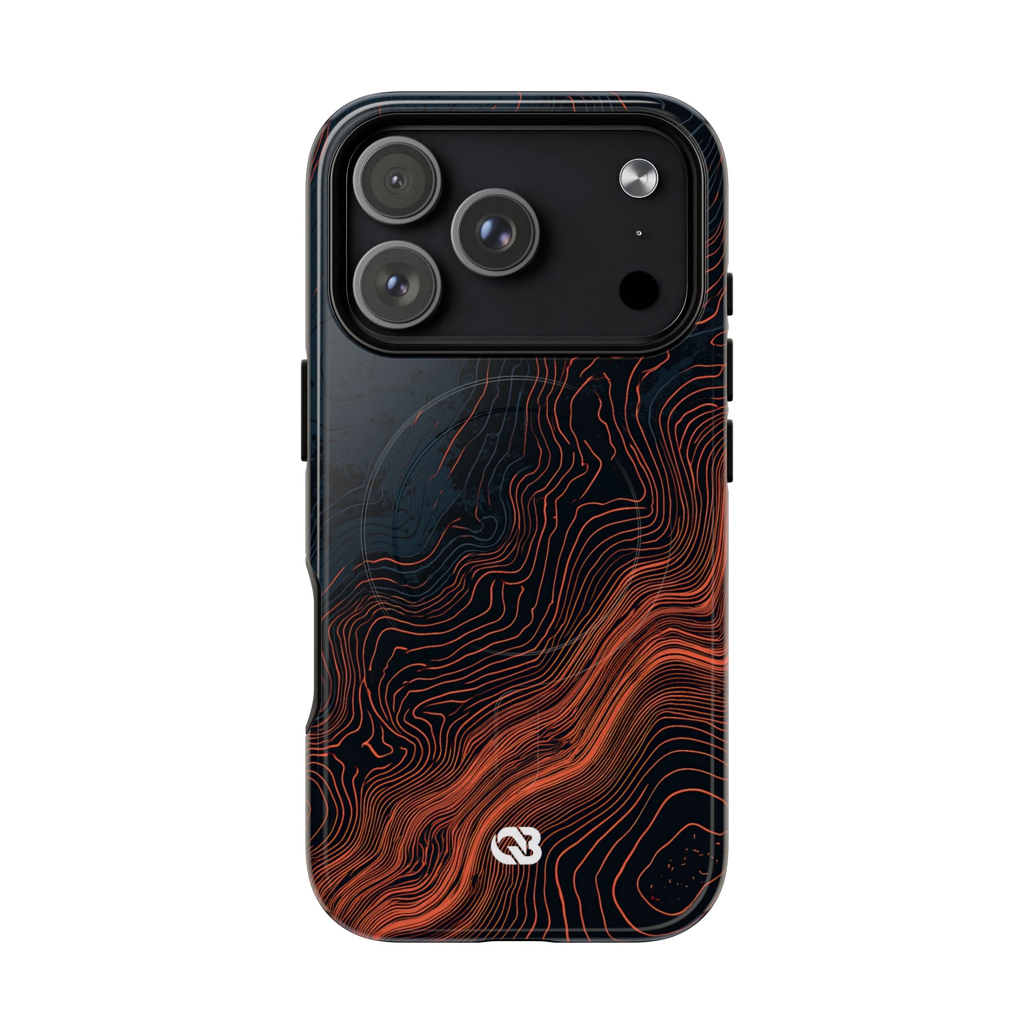 Black Tough 2.0 Magsafe Phone Case for iPhone - Volcanic Basalt Map