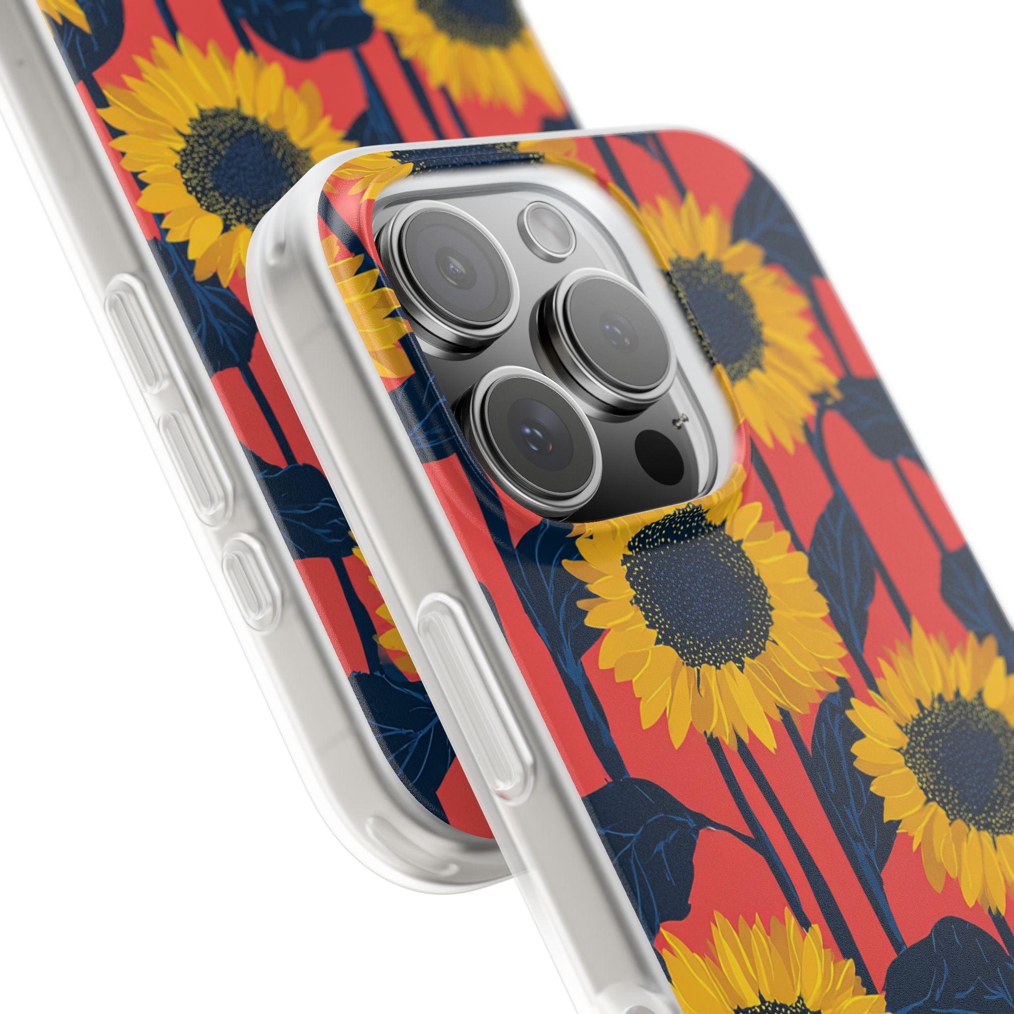 Solar Navy Bloom · Soft Handyhülle für iPhone