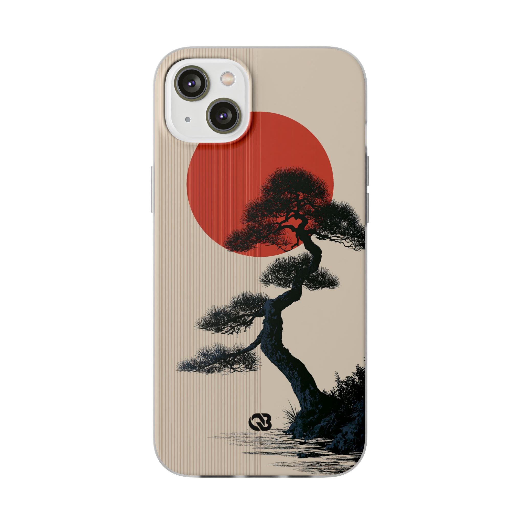 Beige Lite Phone Case for iPhone - Kyoto Crimson Pine
