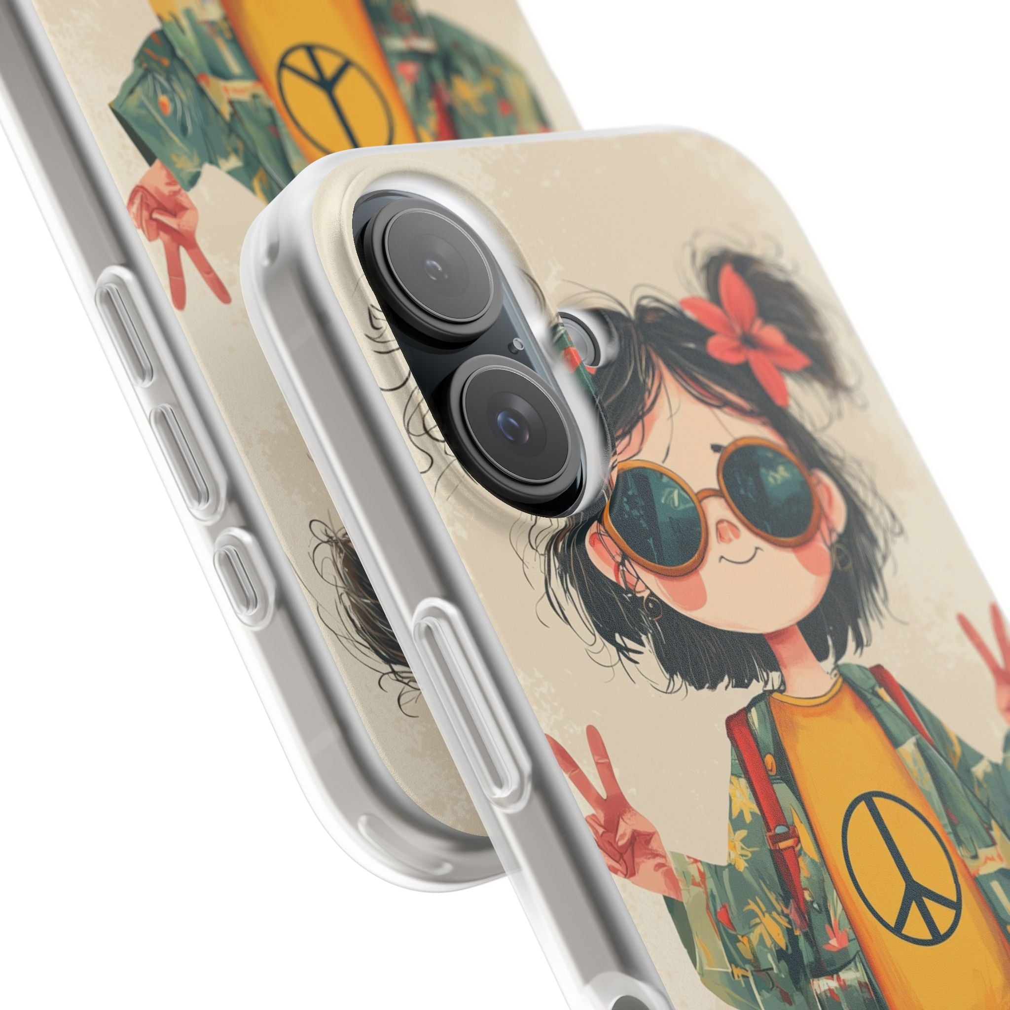Peace Pigtails iPhone 16 Case - Soft