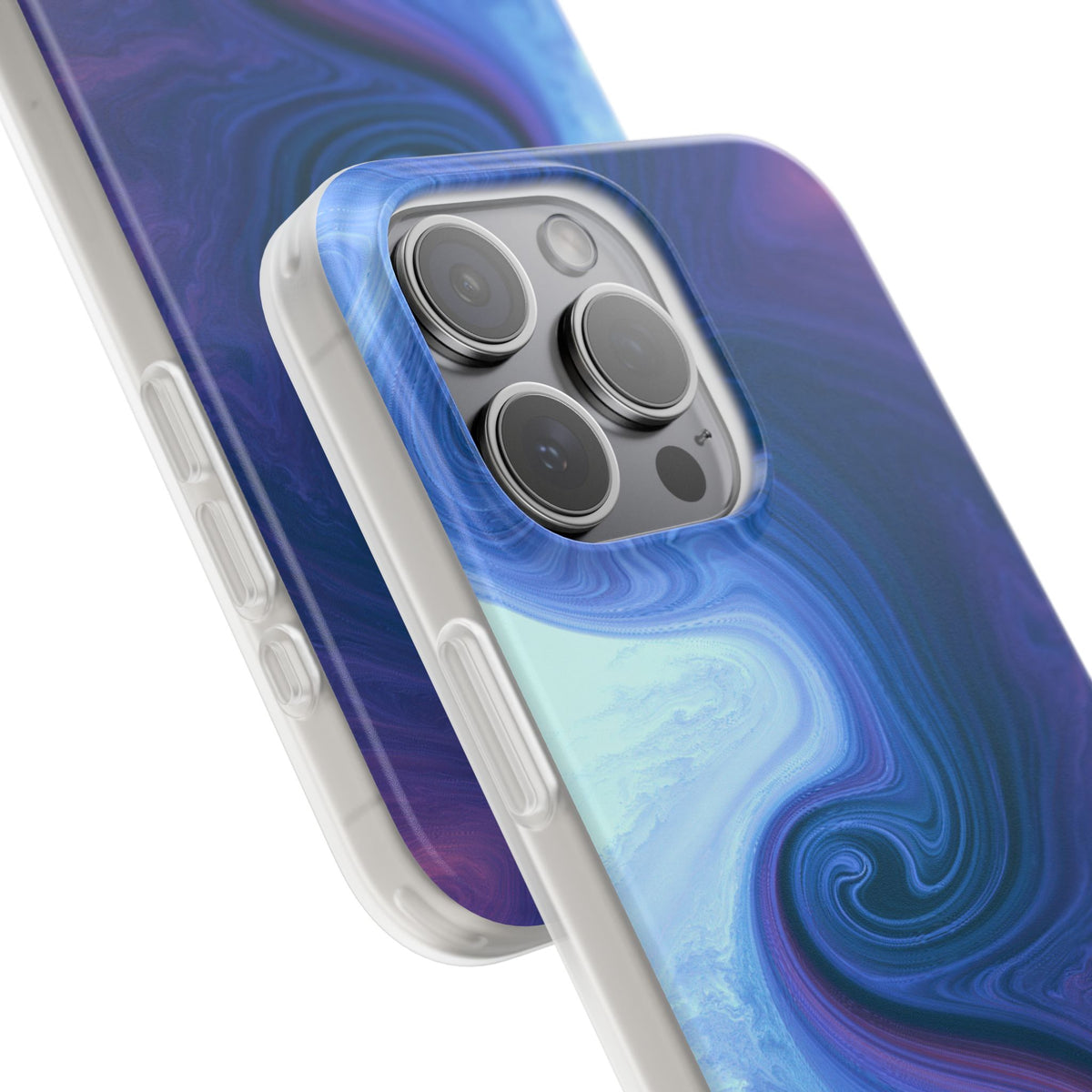 Azure Fluid Swirl · Lite Phone Case for iPhone · Blue