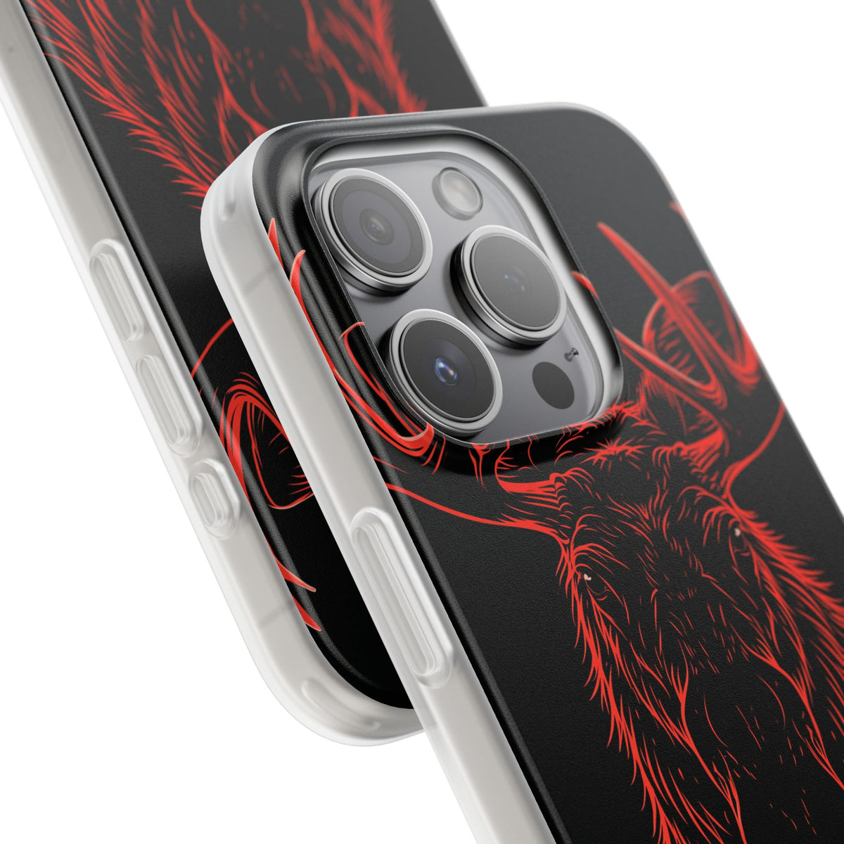 Crimson Horizon Moose · Lite Phone Case for iPhone · Black