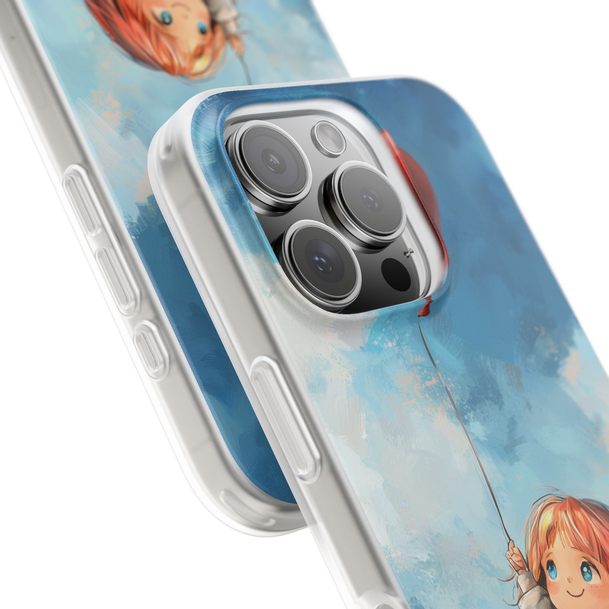 Crimson Heart Sky · Soft Coque de téléphone pour iPhone