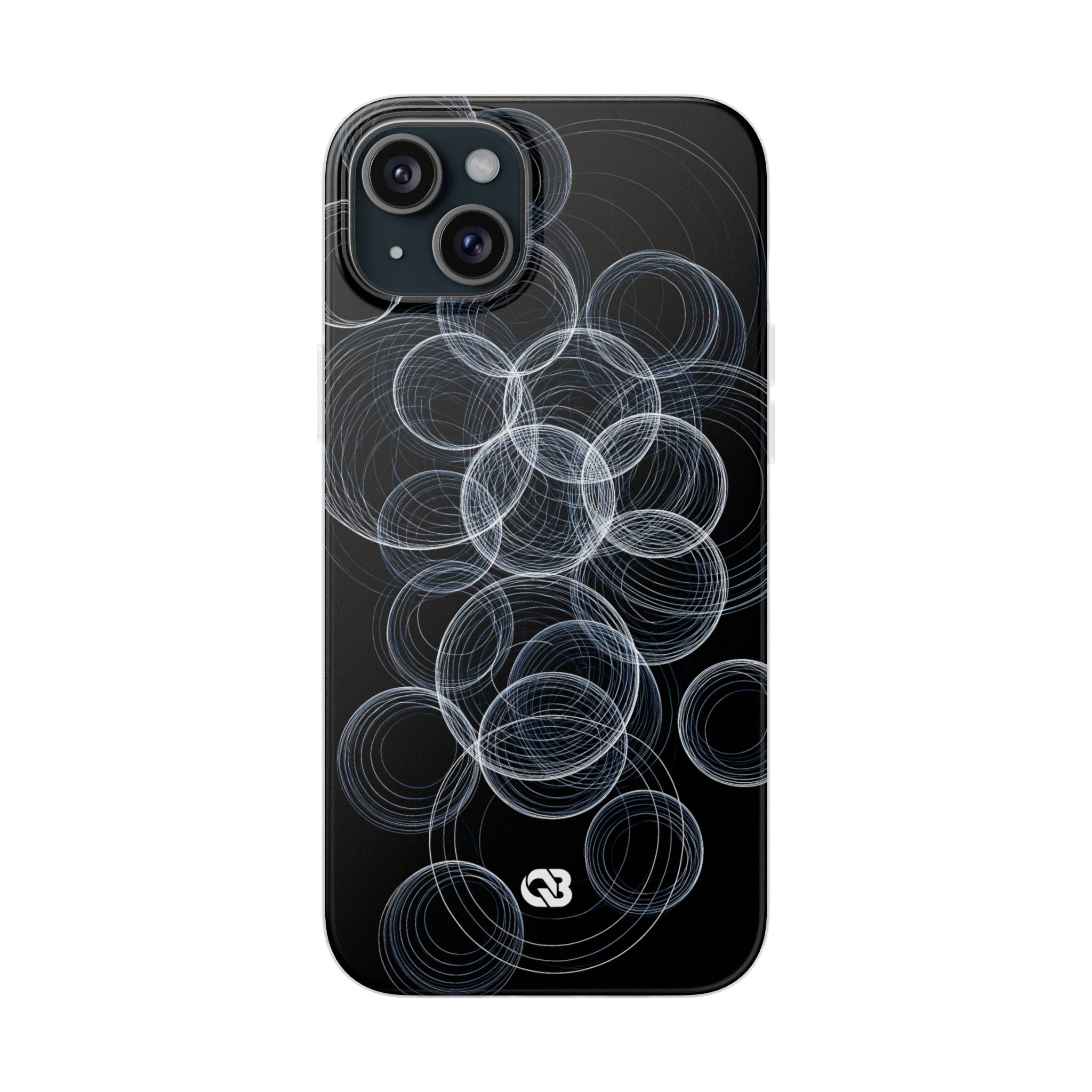 Black Lite Phone Case for iPhone - Frosted Ring Matrix
