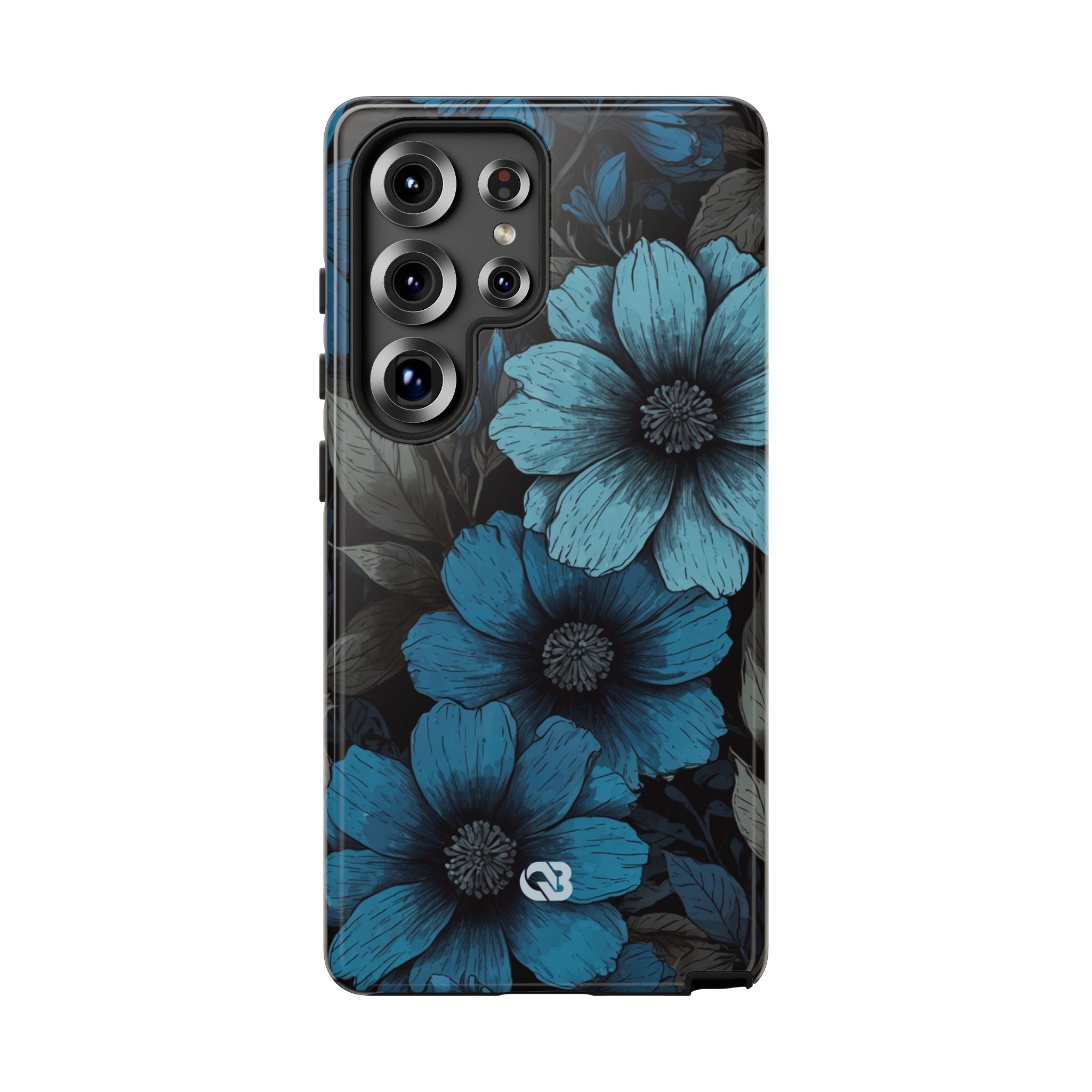 Obsidian Blue Petals · Tough Handyhülle für Samsung