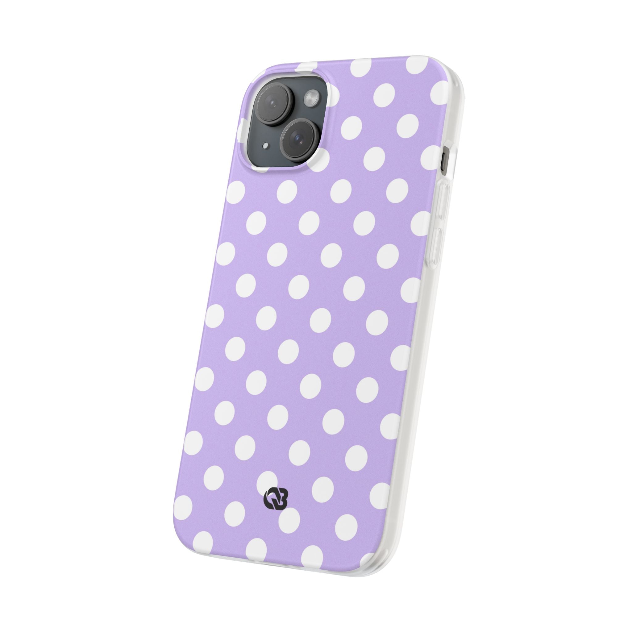 Lavender Polka Grid · Soft Phone Case for iPhone