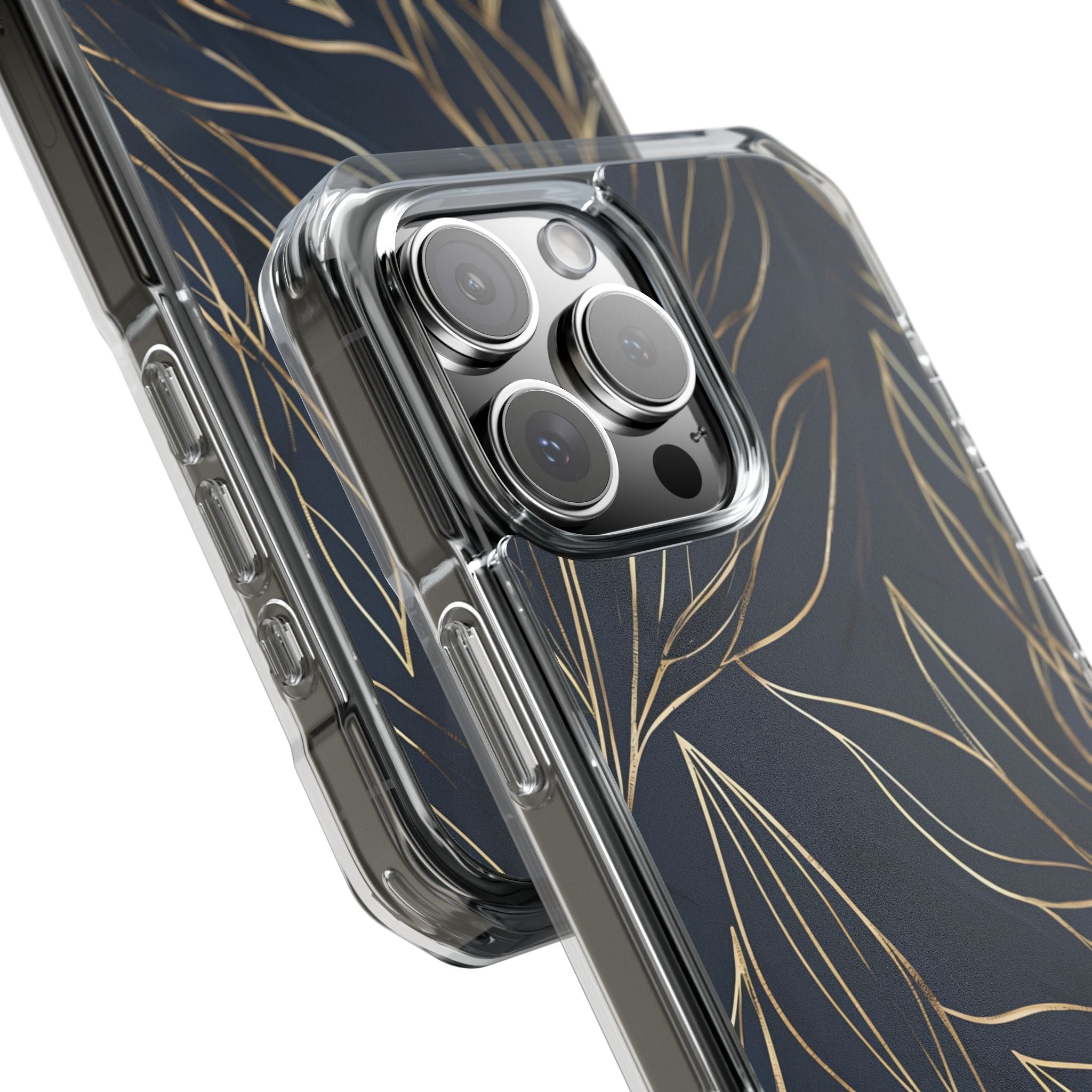 Gilded Navy Foliage · Impact Custodia per iPhone · Magsafe