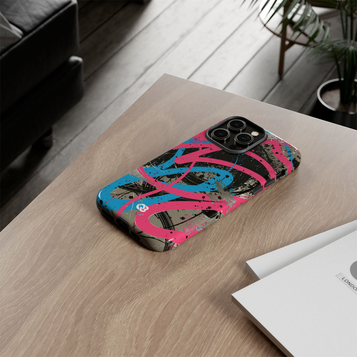 Cyber Splatter Flow · Tough Phone Case for iPhone · Pink