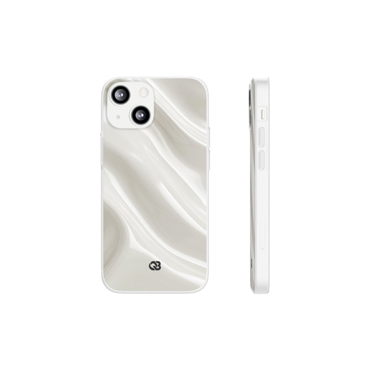 Liquid Enamel Fold · Lite Phone Case for iPhone · White
