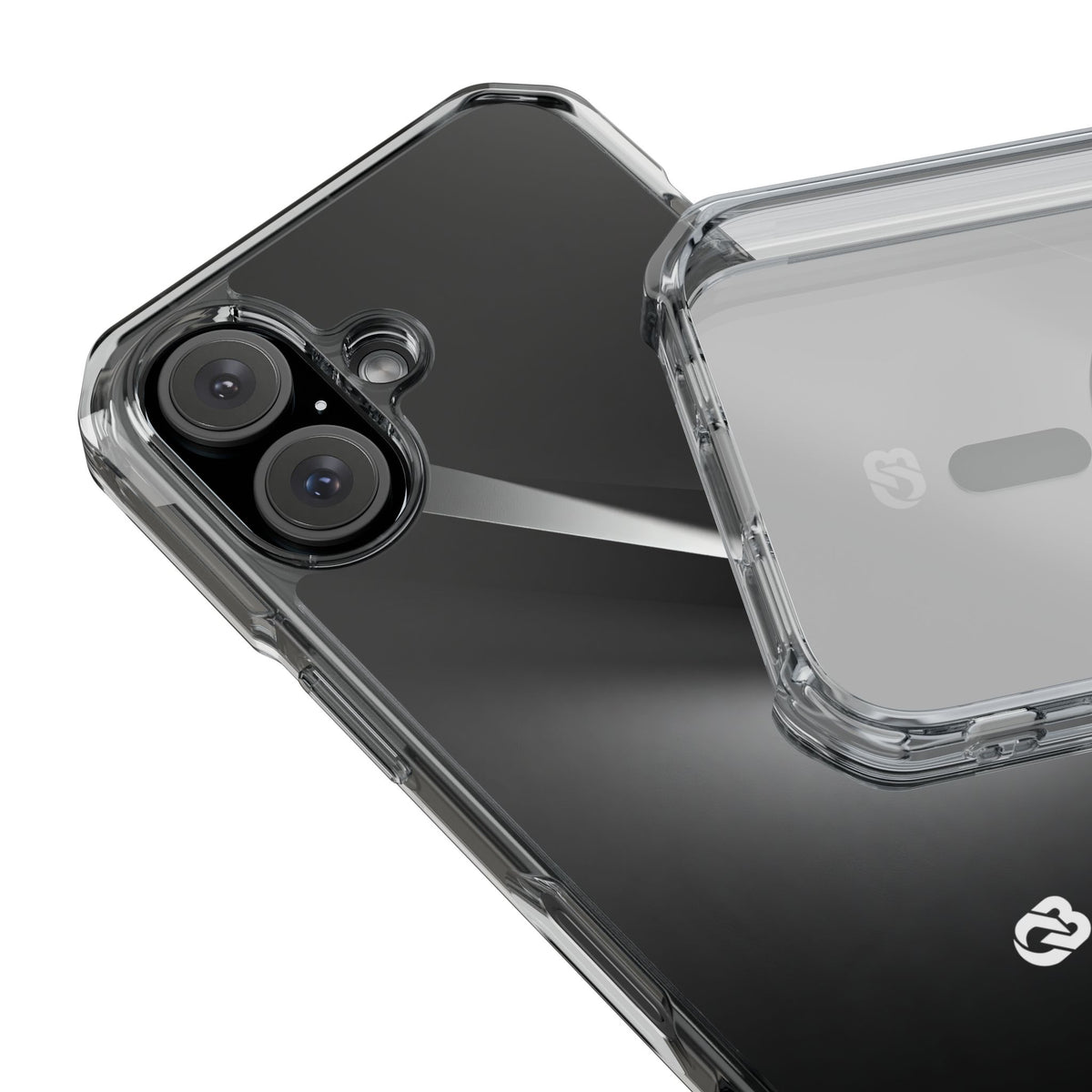 Obsidian Ridge · Clear Impact Magnetic Phone Case for iPhone · Black