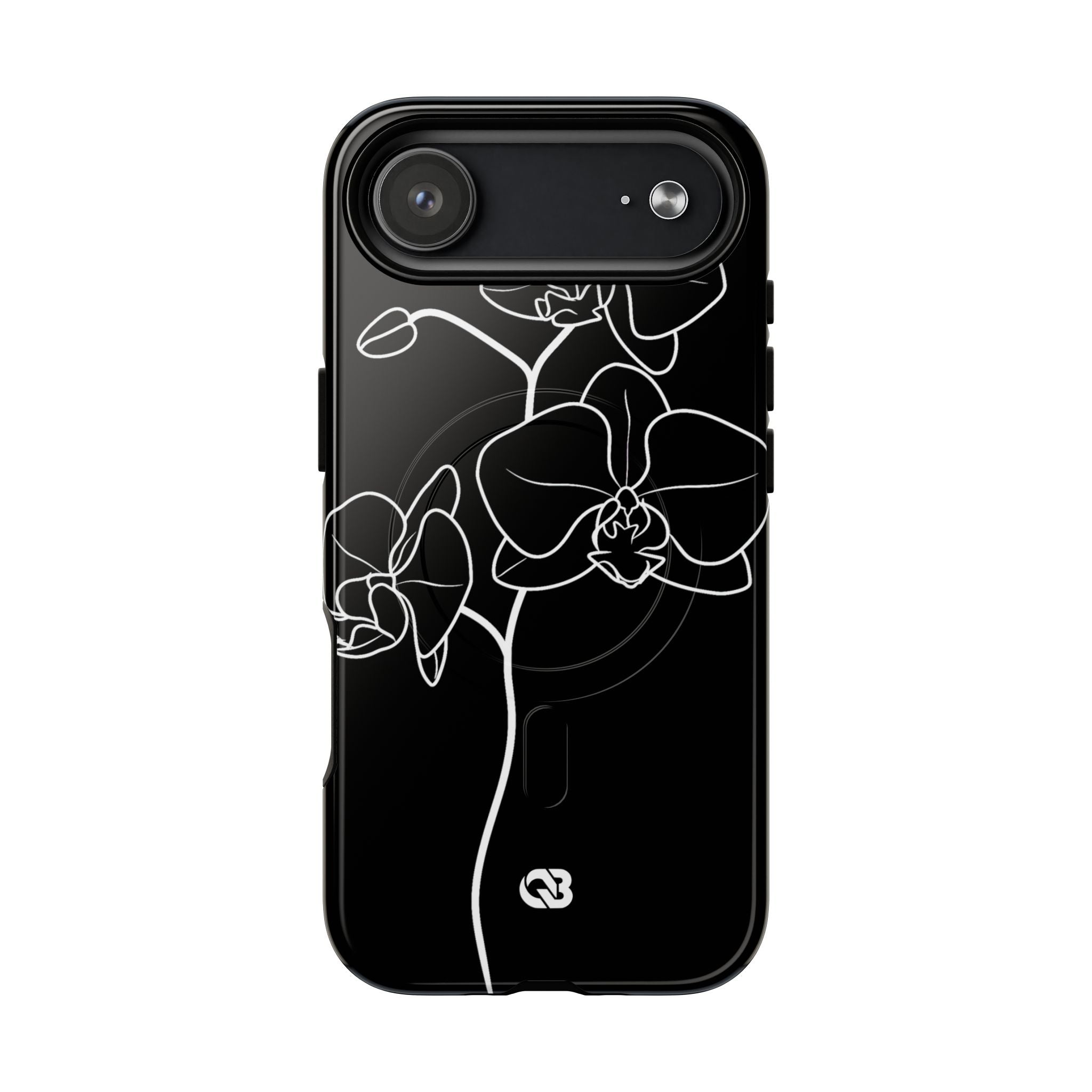 Black Tough 2.0 Magsafe Phone Case for iPhone - Noir Alabaster Orchid