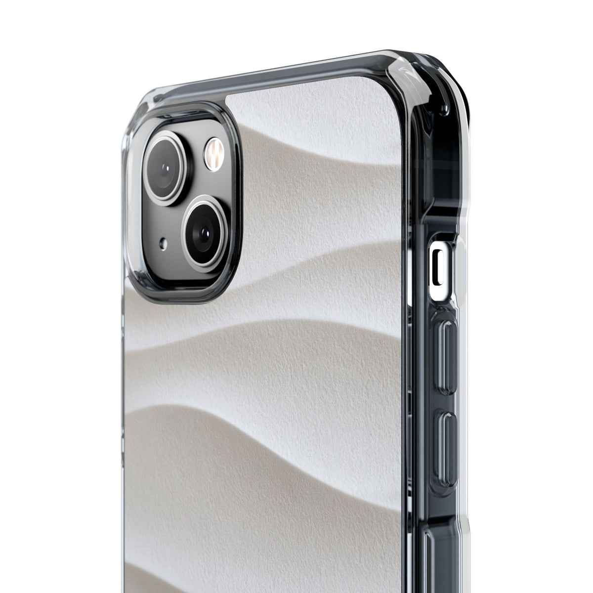 Sculpted Dune Relief · Clear Impact Magnetic Phone Case for iPhone · White