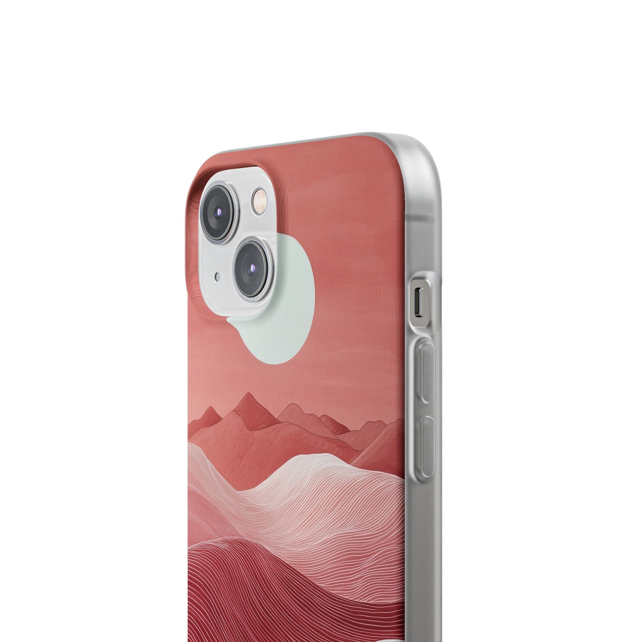 Crimson Dune Horizon · Soft Telefoncover for iPhone