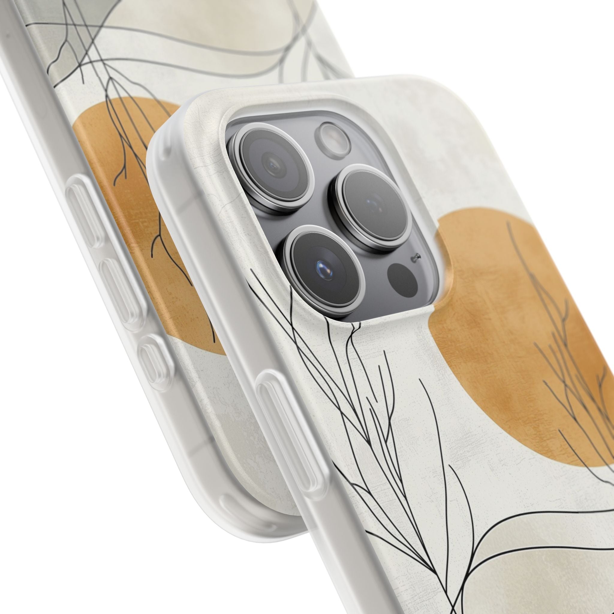 Burnt Horizon Lines · Soft Phone Case for iPhone