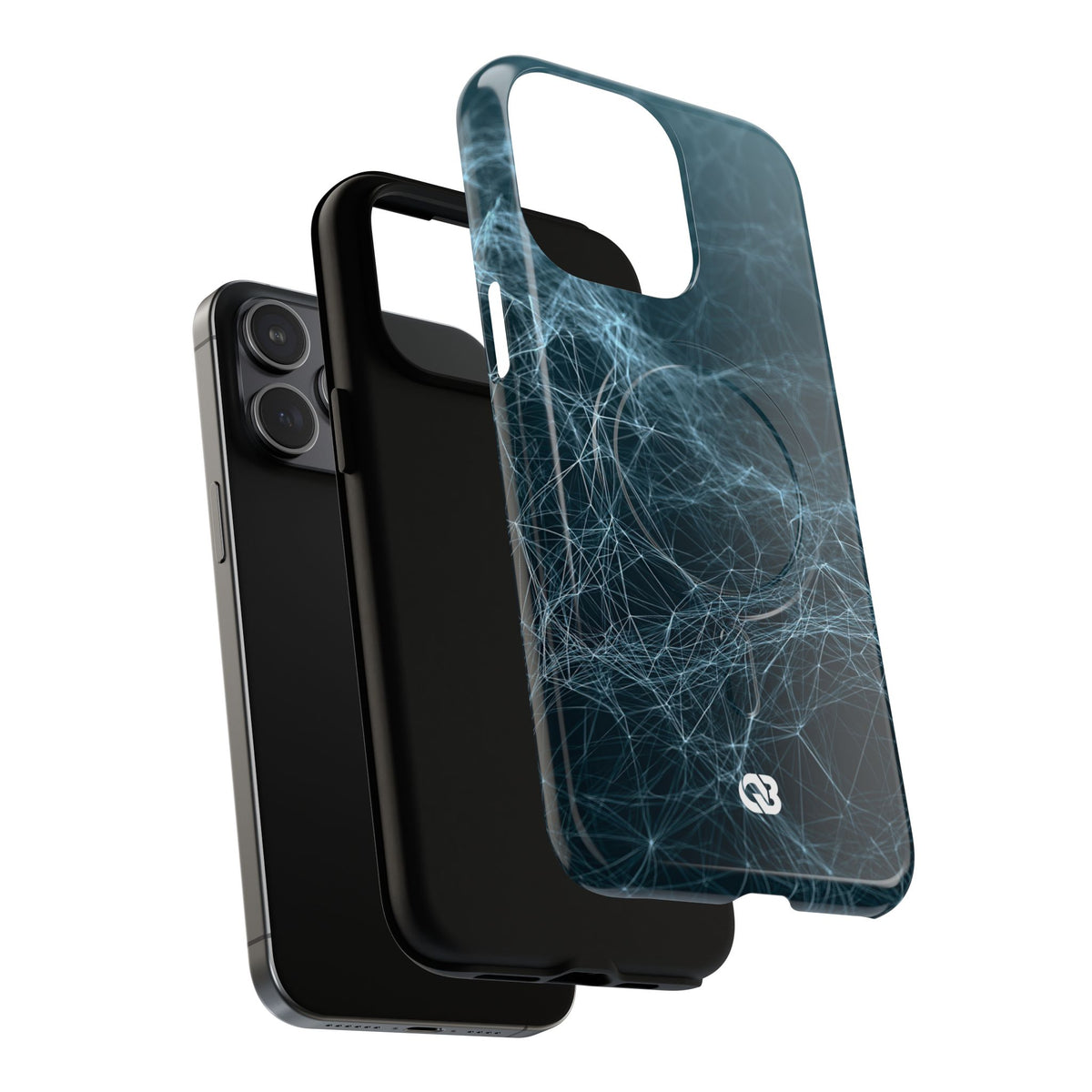 Teal Tough 2.0 Magsafe Phone Case for iPhone - Arctic Neural Mesh