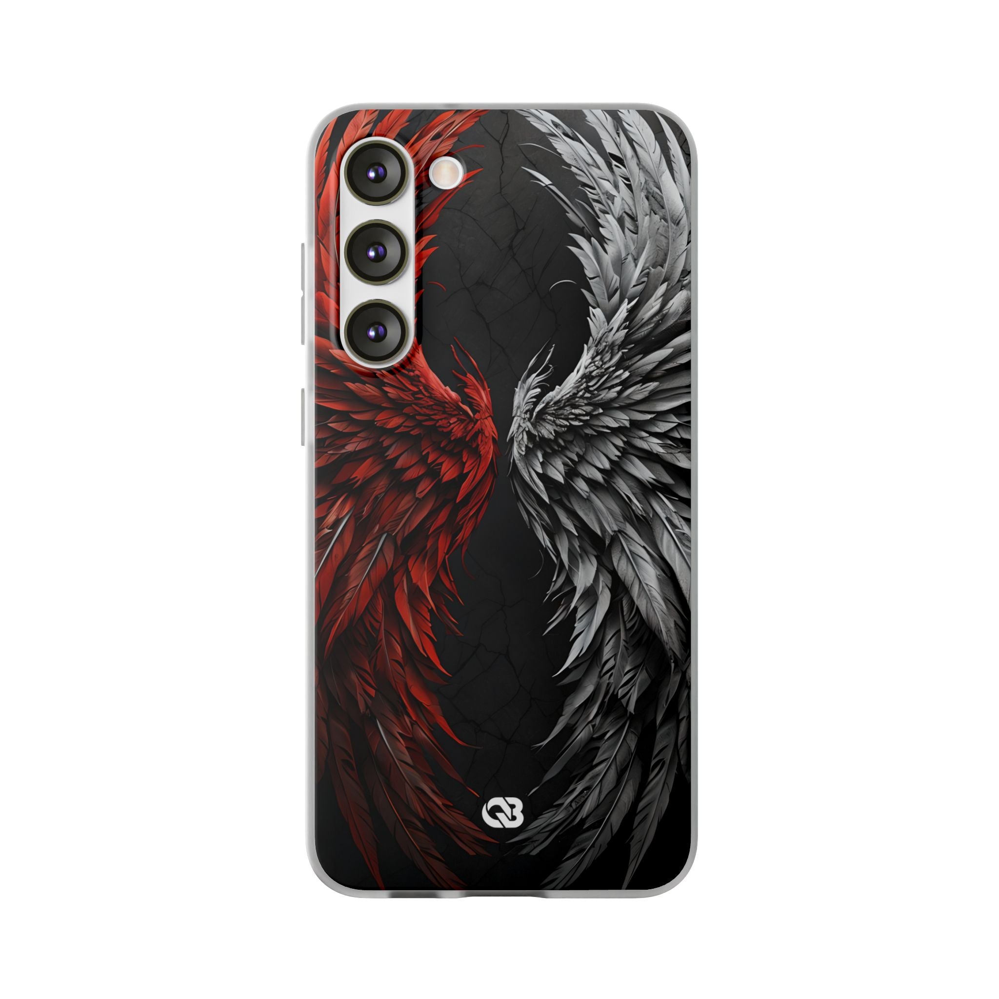 Split Crimson Wing · Soft Phone Case for Samsung