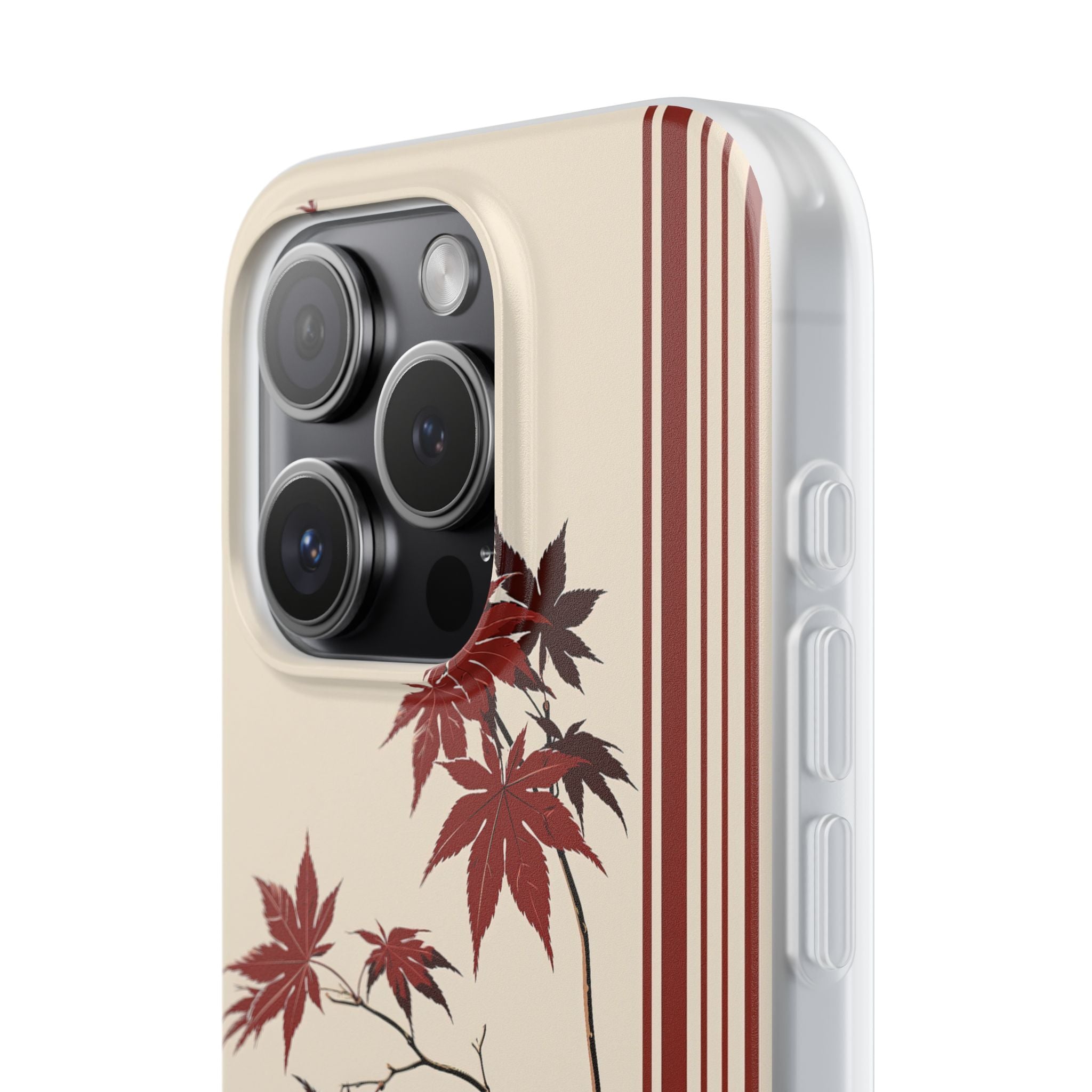 Red Lite Phone Case for iPhone - Crimson Momiji Stripe