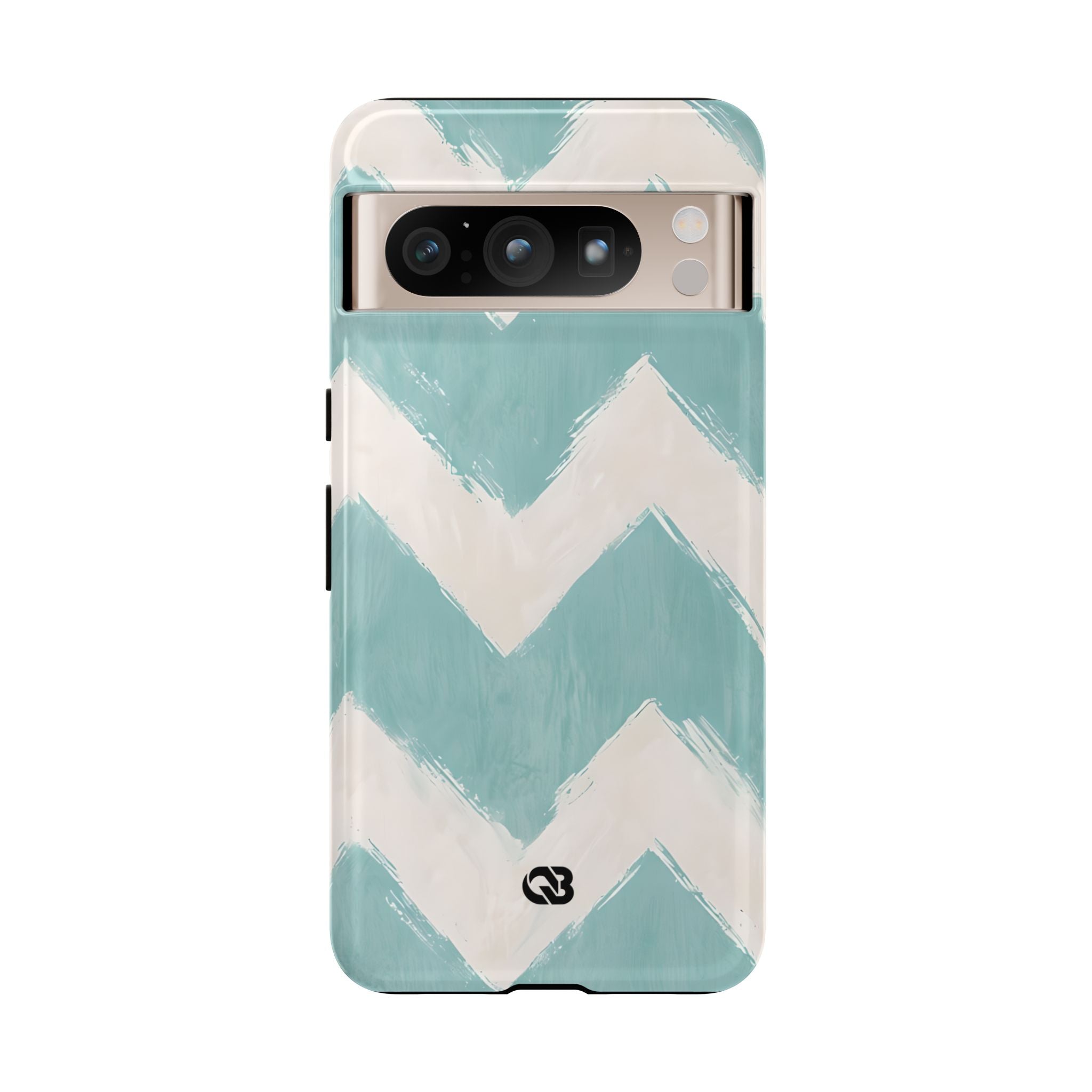 Teal Painted Chevron · Tough Θήκη για Google Pixel