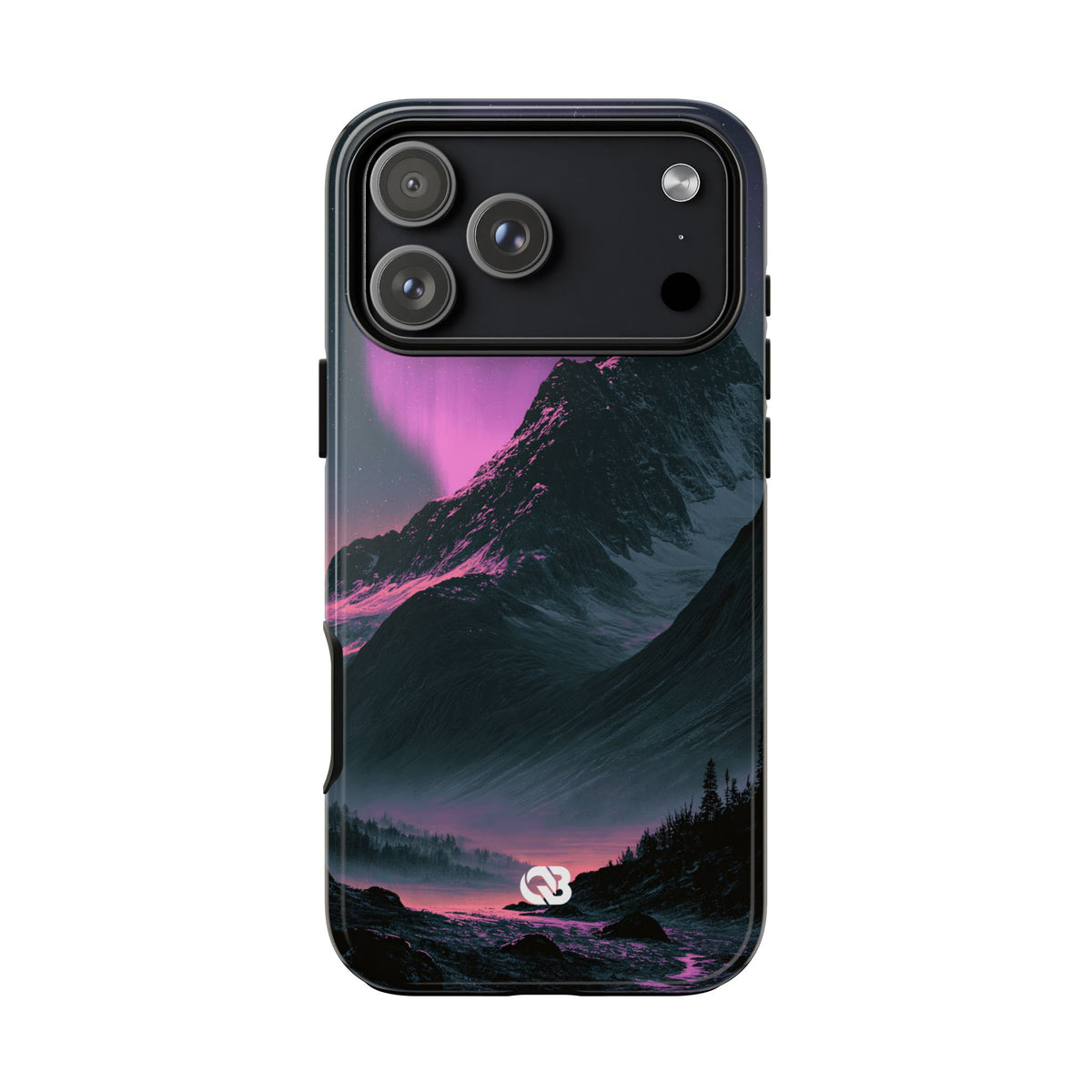 Arctic Aurora Summit · Tough Phone Case for iPhone · Black