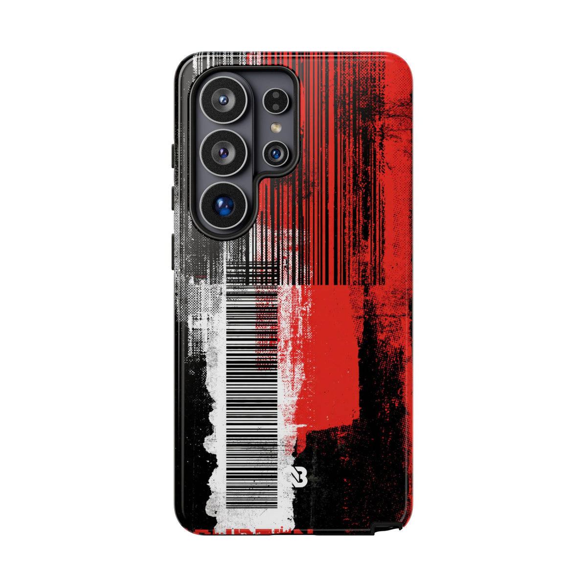 Distorted Barcode · Tough Phone Case for Samsung · Black