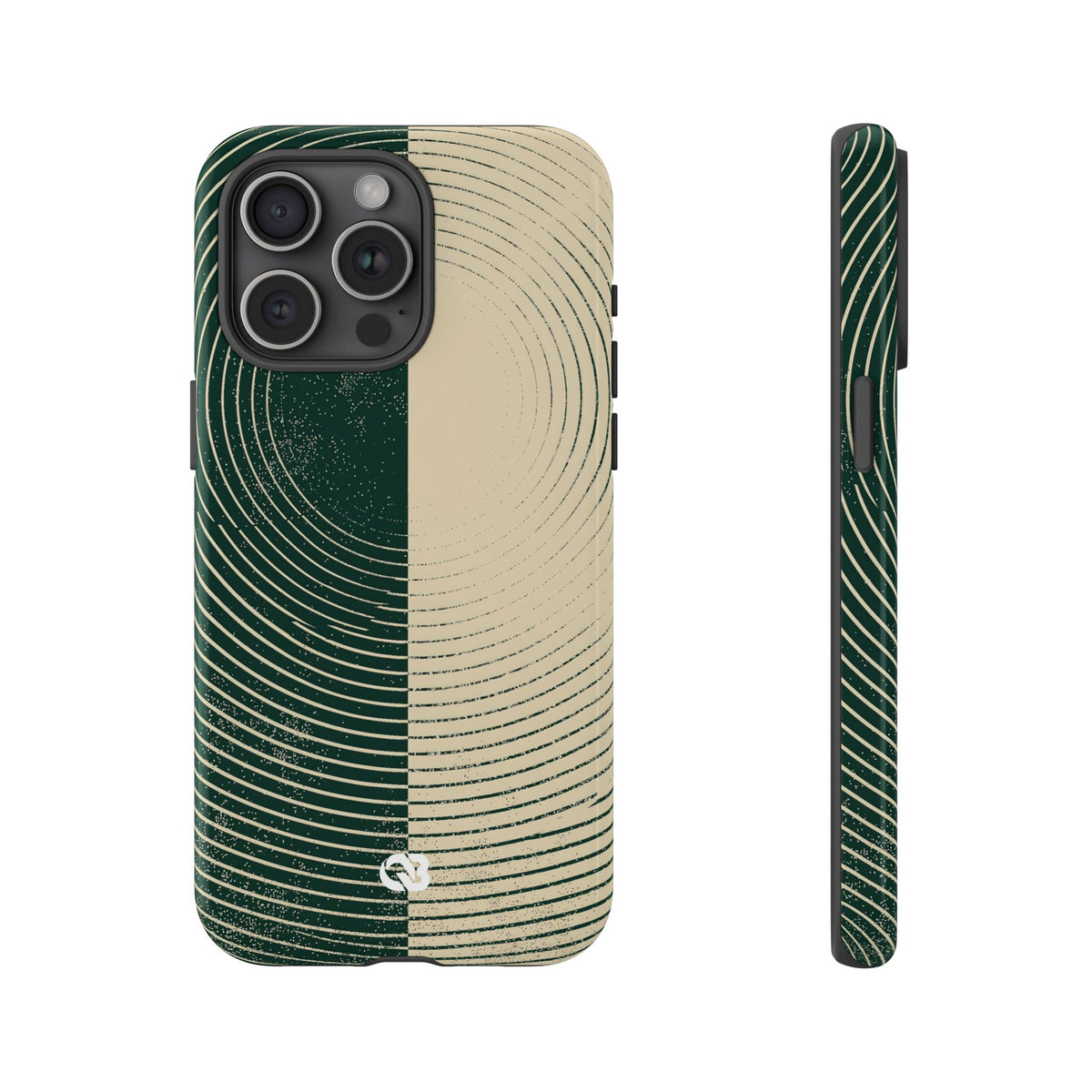 Concentric Duality · Tough Phone Case for iPhone · Green