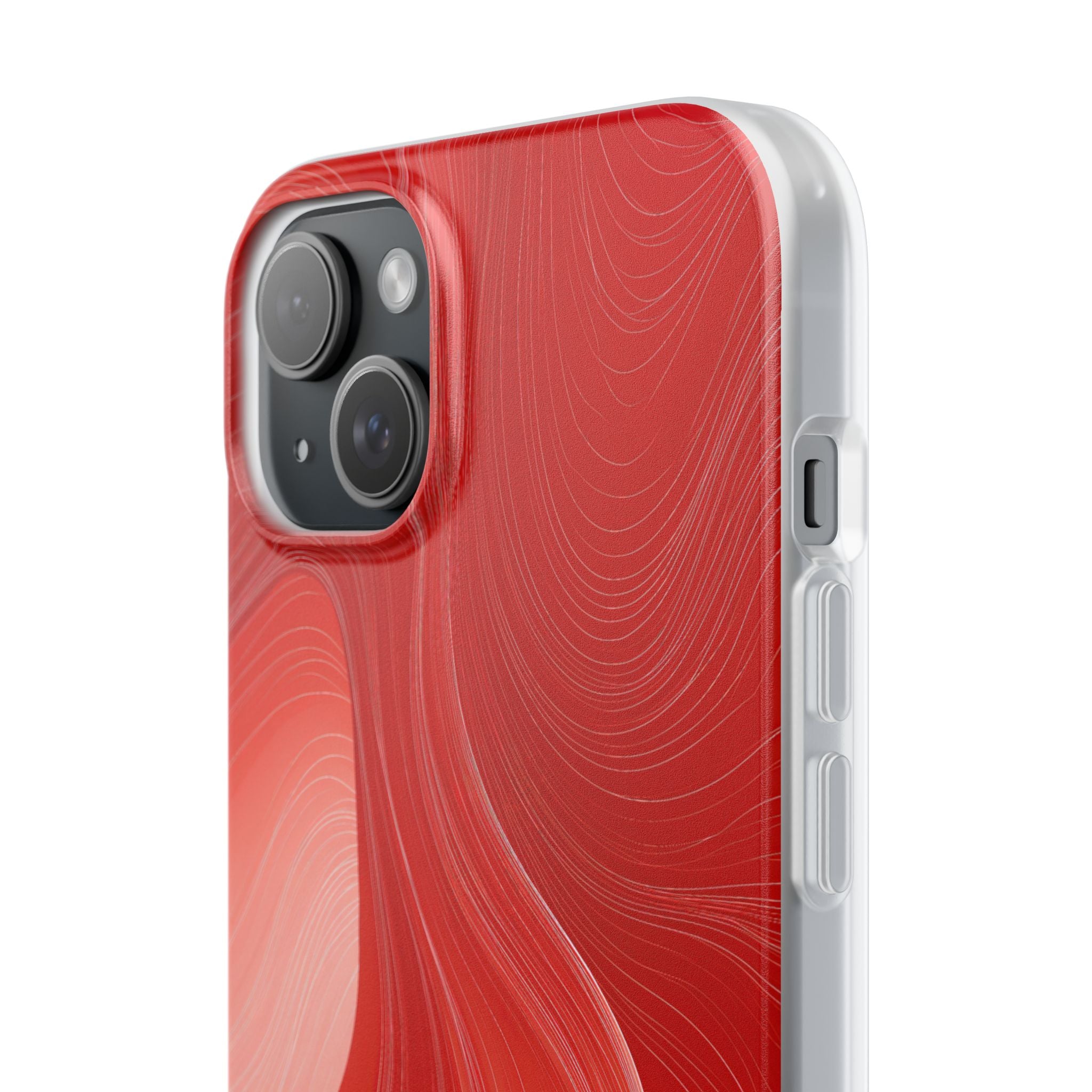 Red Lite Phone Case for iPhone - Crimson Silk Strands