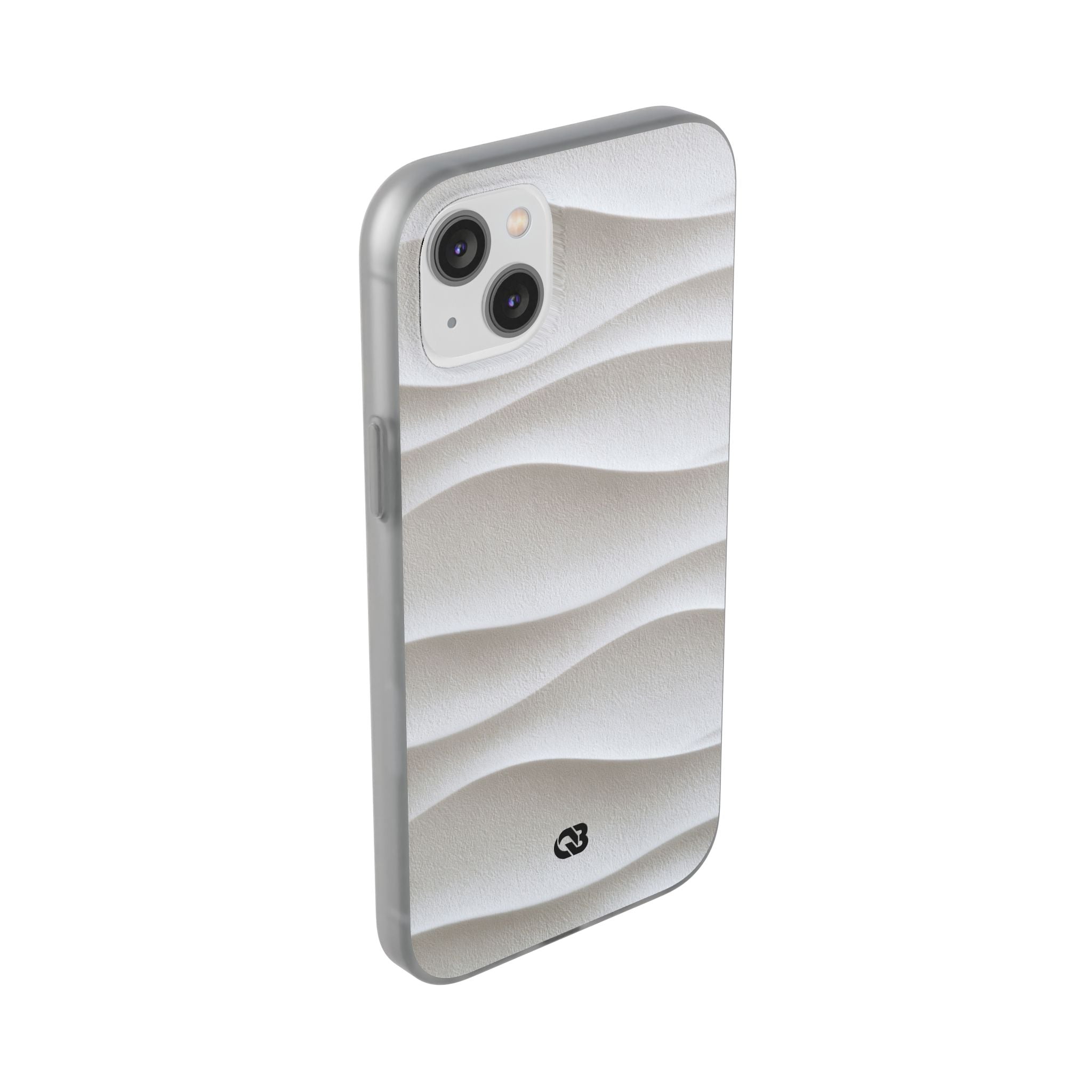White Lite Phone Case for iPhone - Arctic Flow Ridges