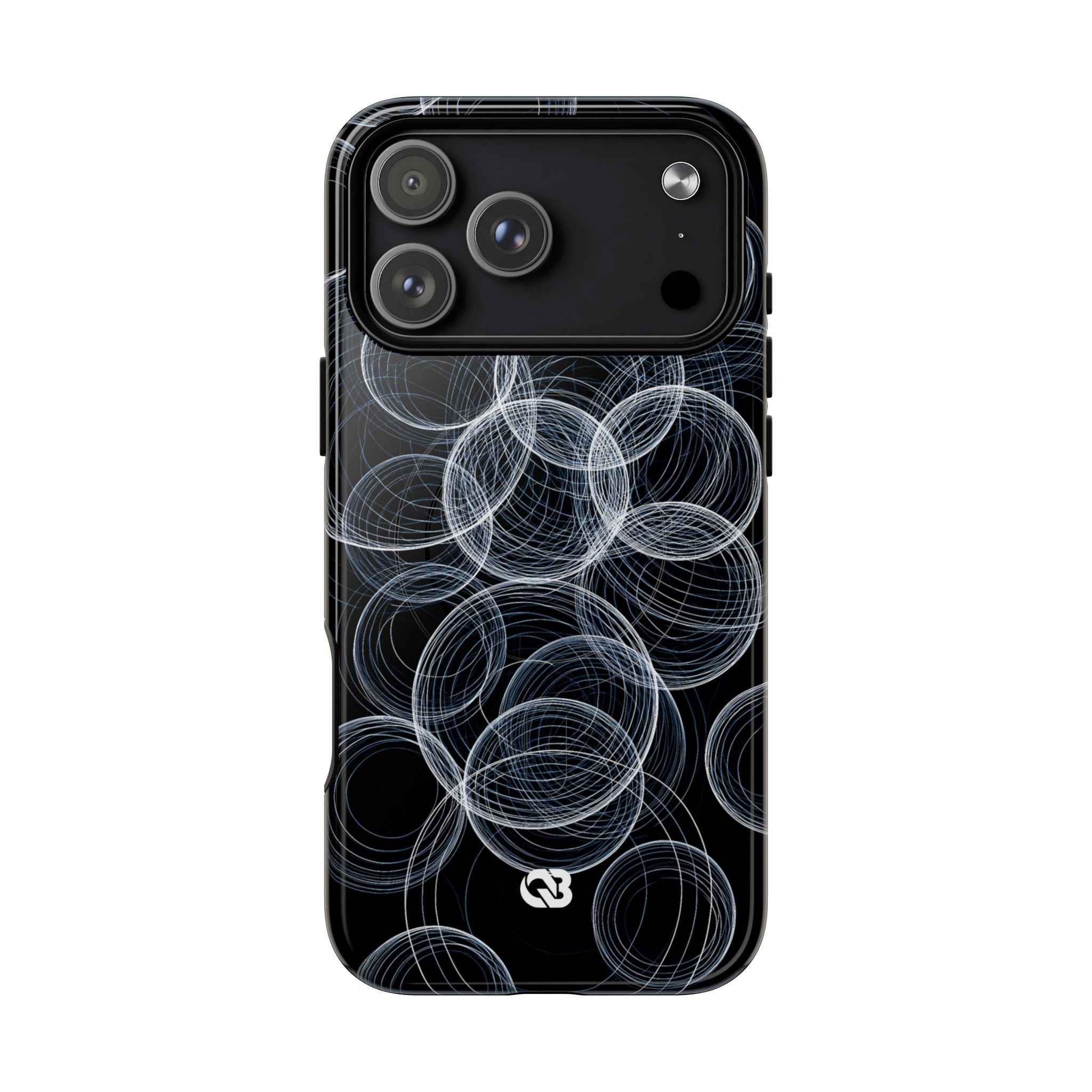 Black Tough 2.0 Magsafe Phone Case for iPhone - Frosted Ring Matrix