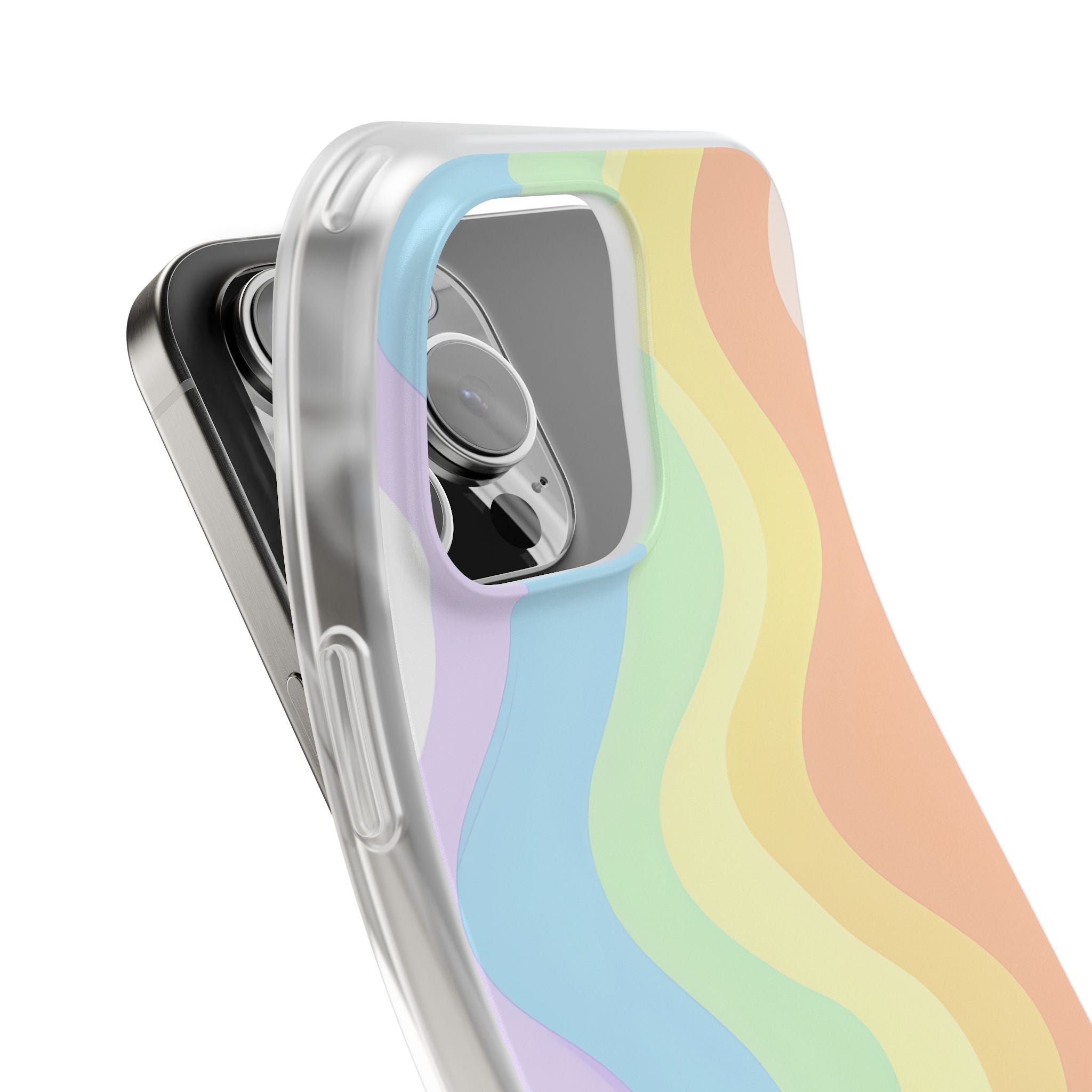 Pastel Ripple Flow · Soft Phone Case for iPhone