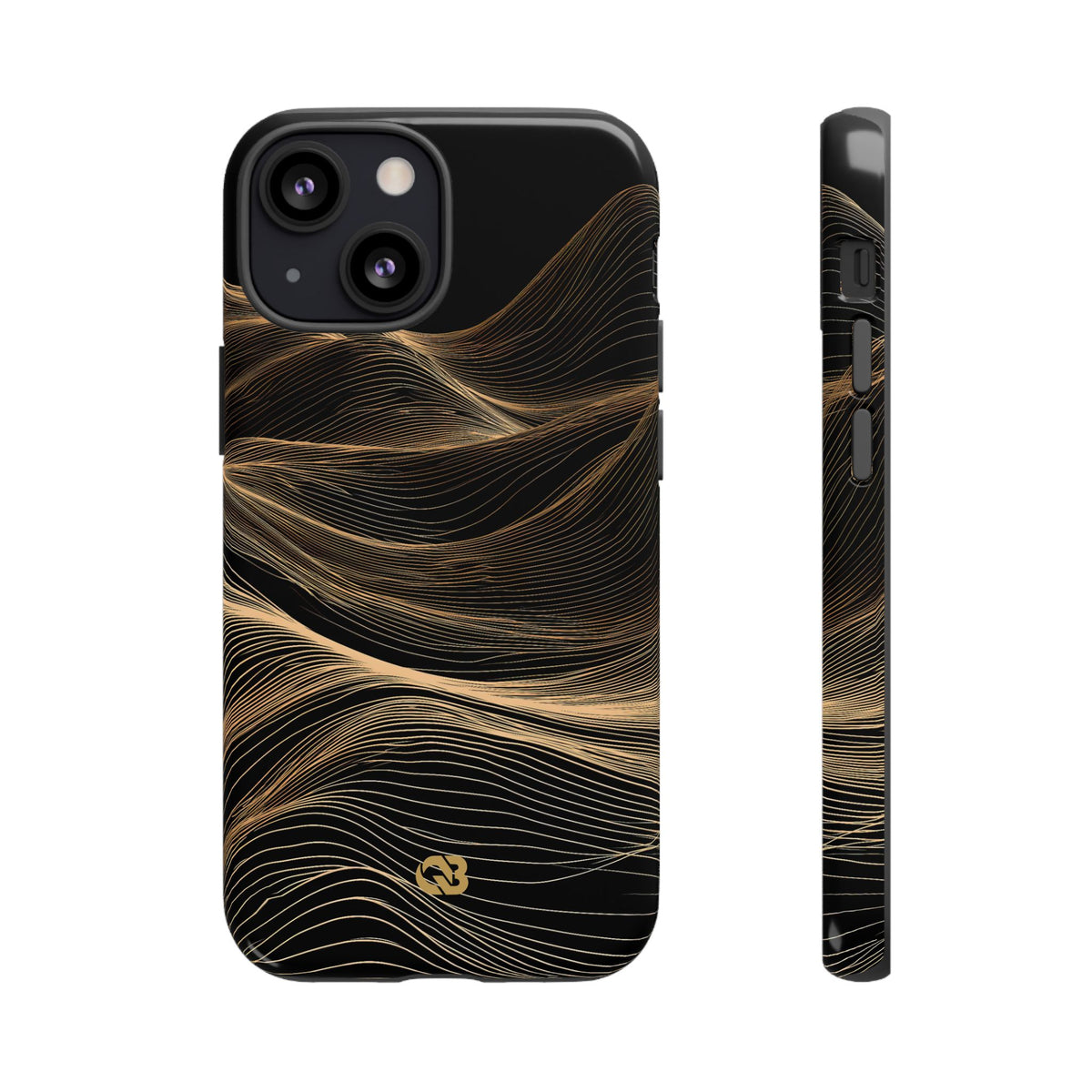 Golden Horizon Contours · Tough Phone Case for iPhone · Black