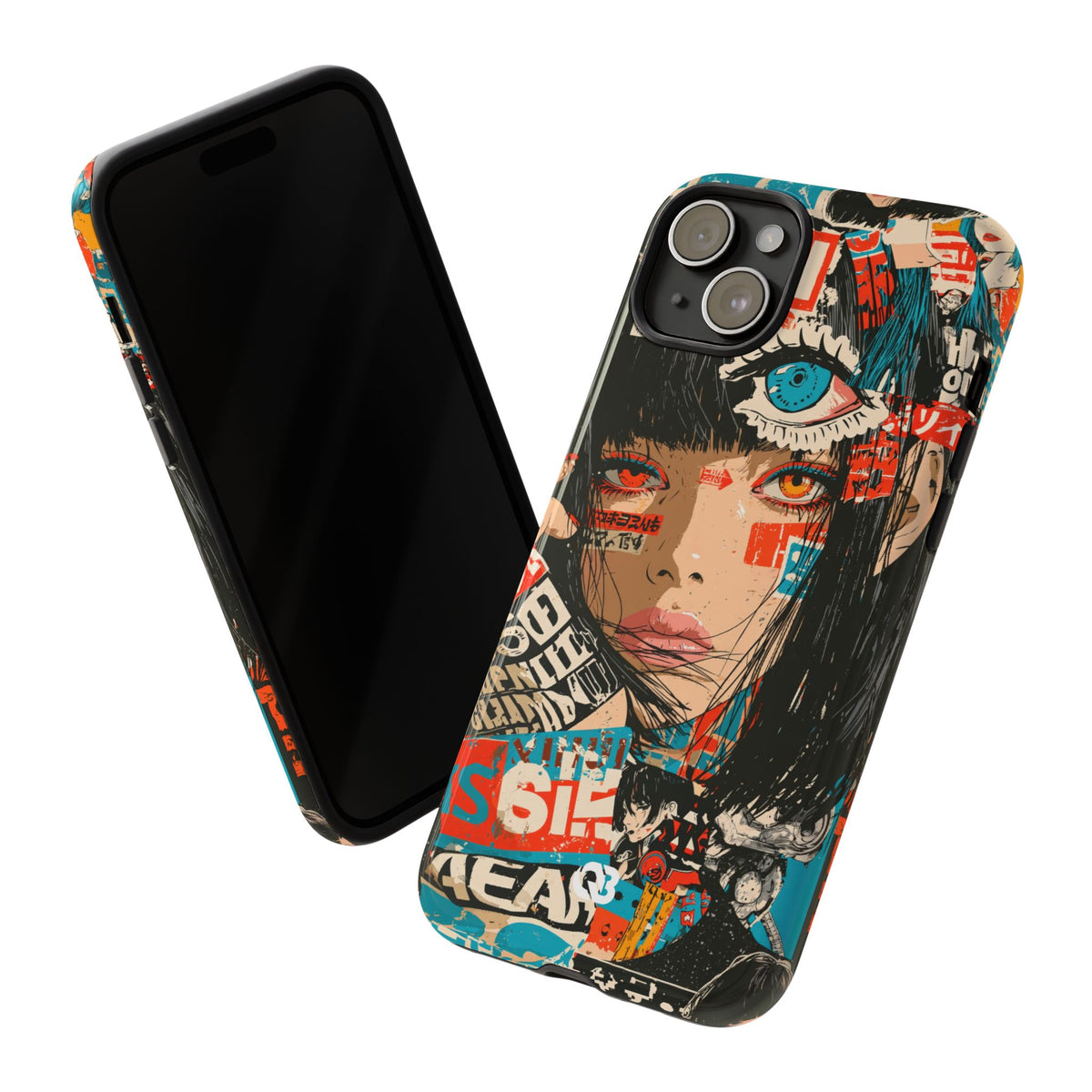 Shibuya Street Collage · Tough Phone Case for iPhone · Red