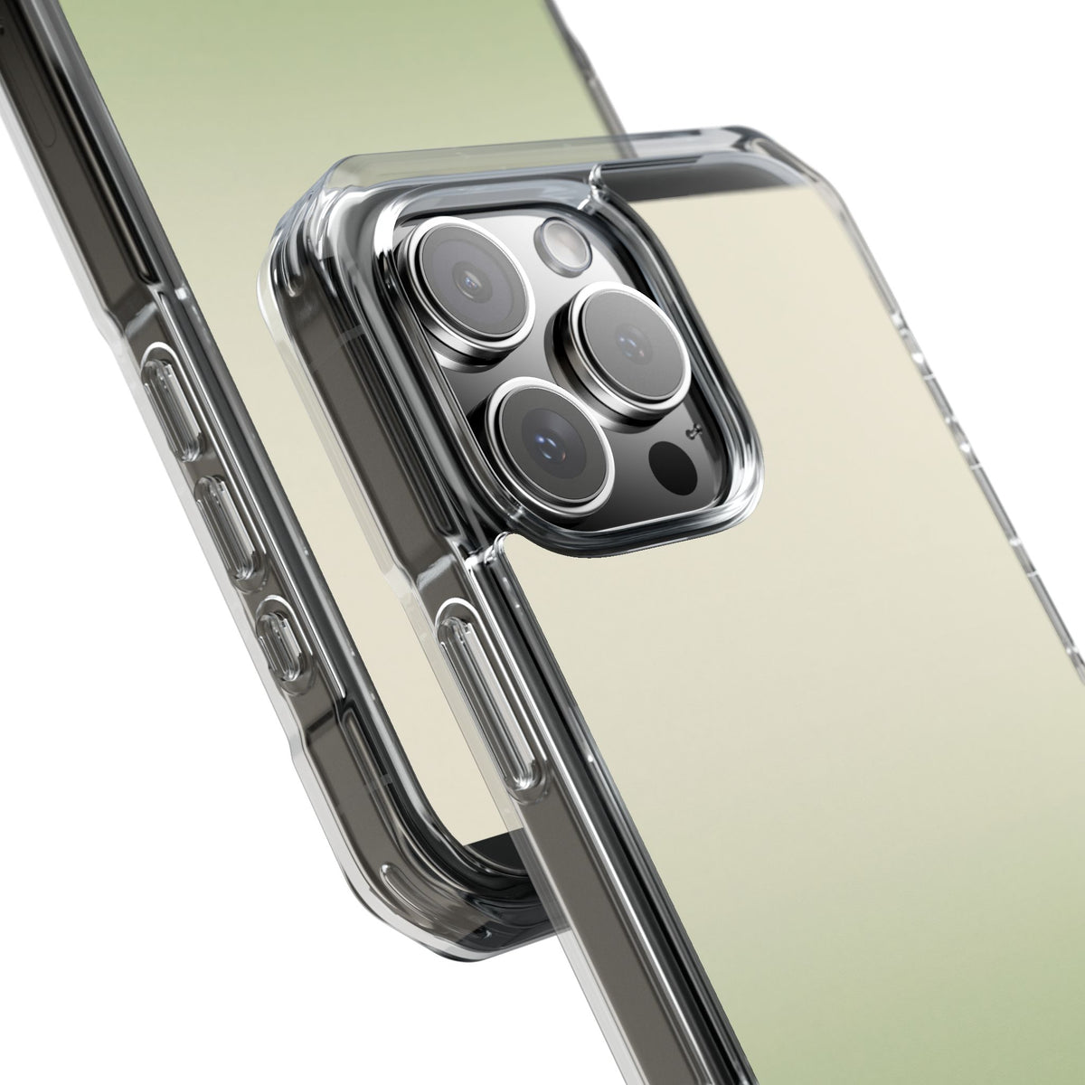 Muted Sage Ombre · Clear Impact Magnetic Phone Case for iPhone · Green