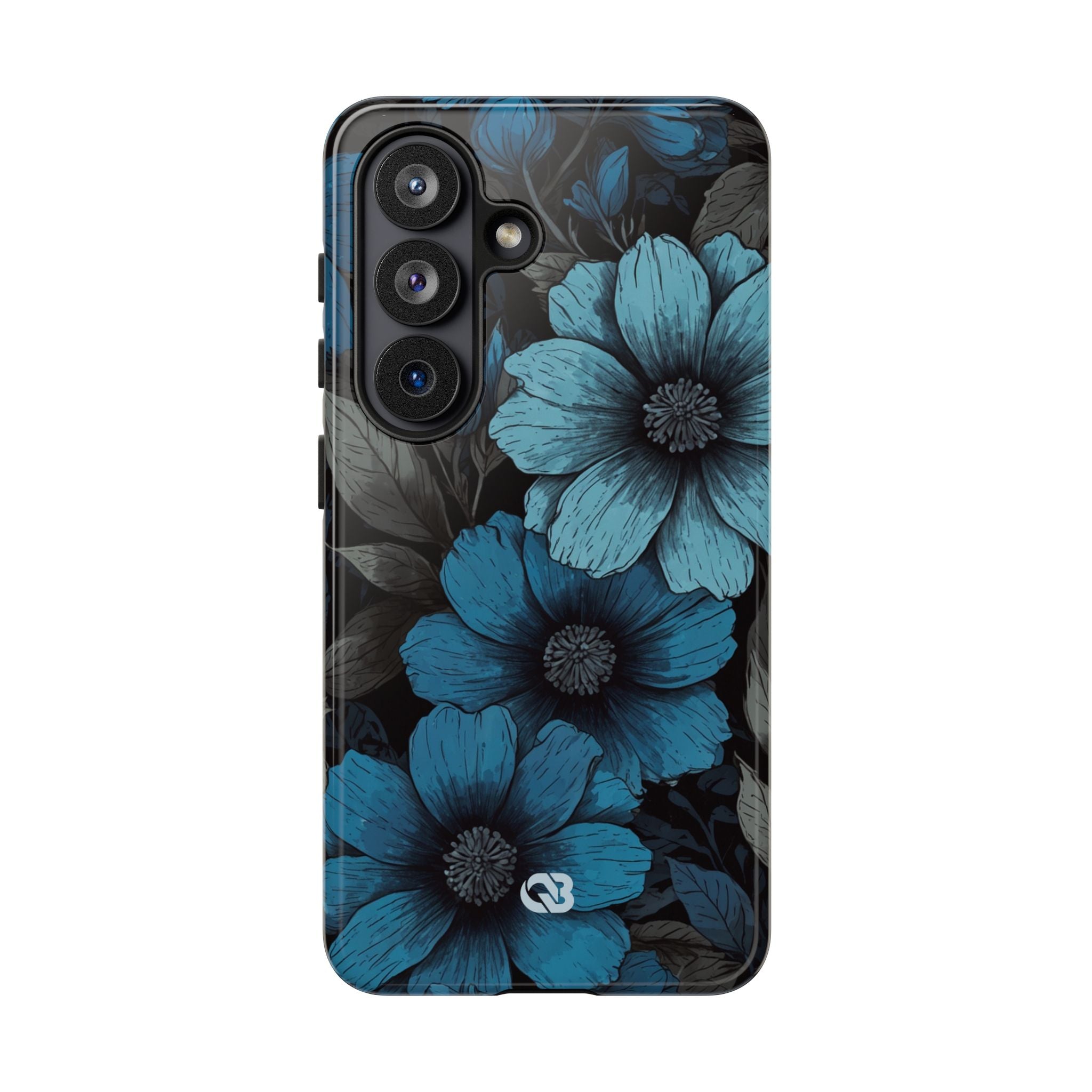 Obsidian Blue Petals · Tough Handyhülle für Samsung
