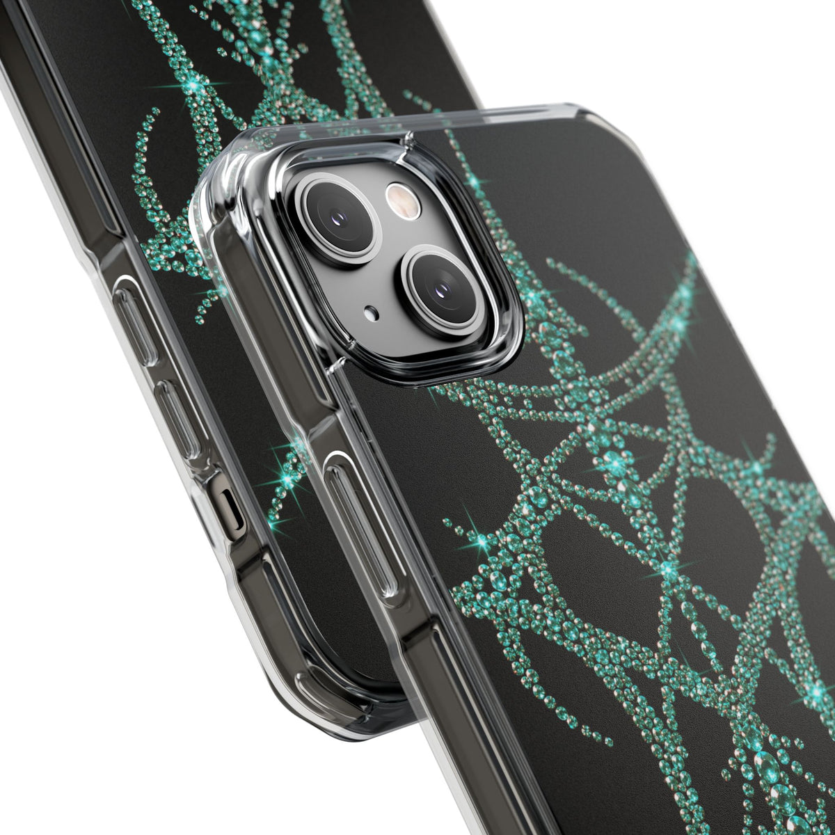 Teal Cyber Sigil · Clear Impact Magnetic Phone Case for iPhone · Teal