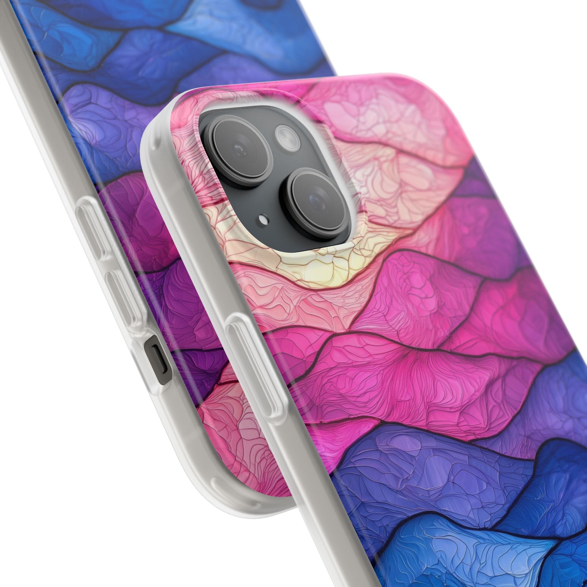 Welliges Ader-Verlauf iPhone 15 Plus Case - Soft