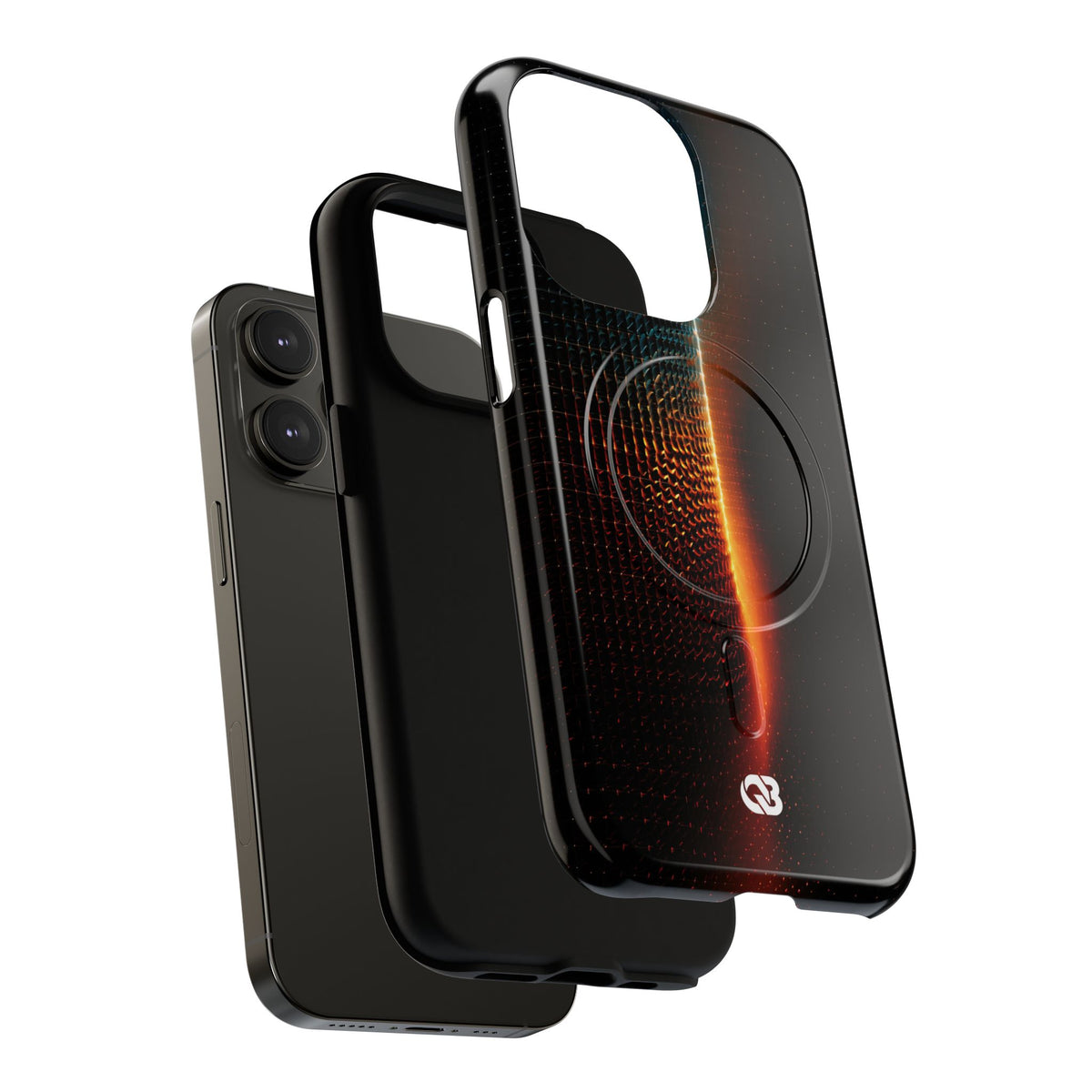 Luminous Refraction Grid · Tough 2.0 Magnetic Phone Case for iPhone · Black