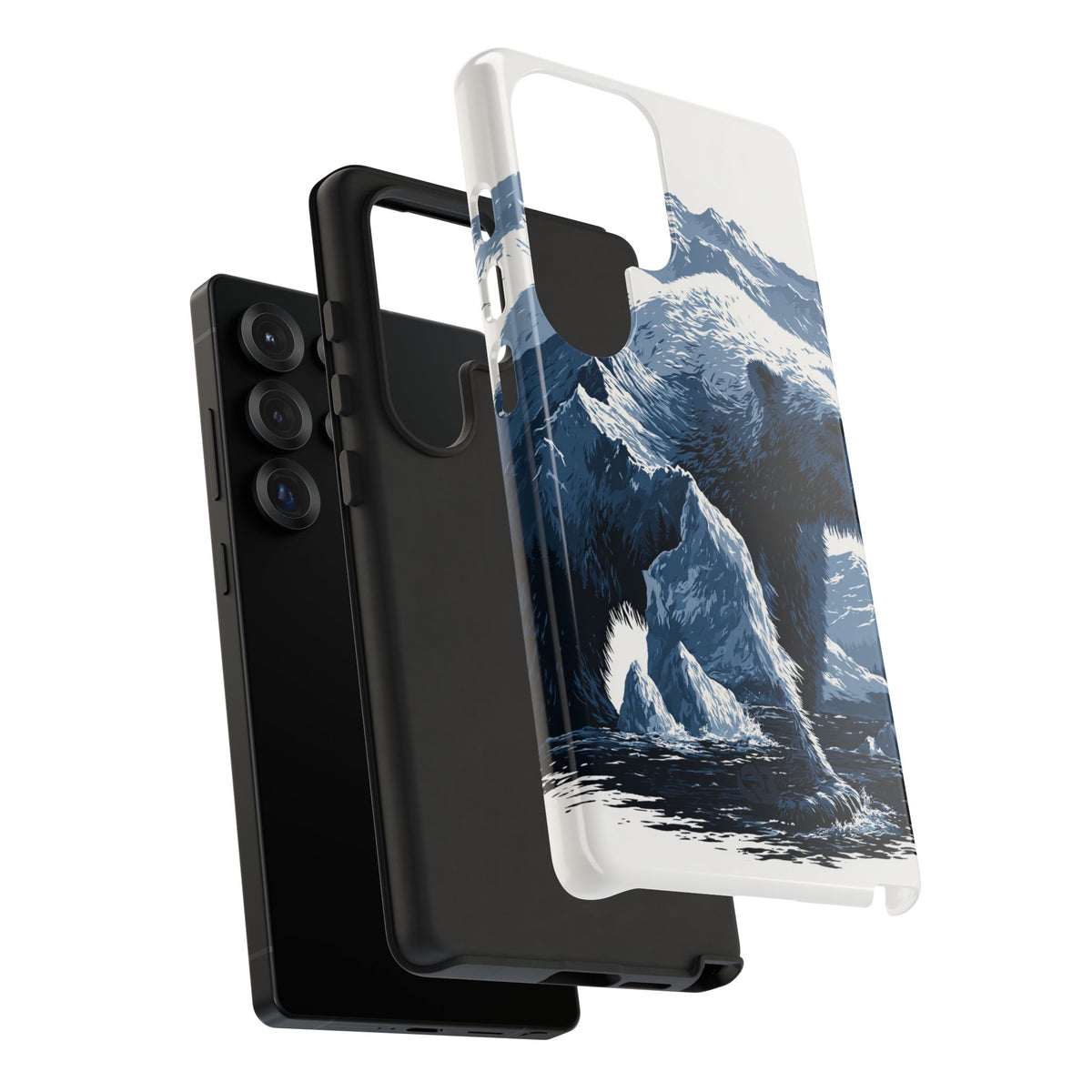 Fjord Summit Bear · Tough Phone Case for Samsung · Blue