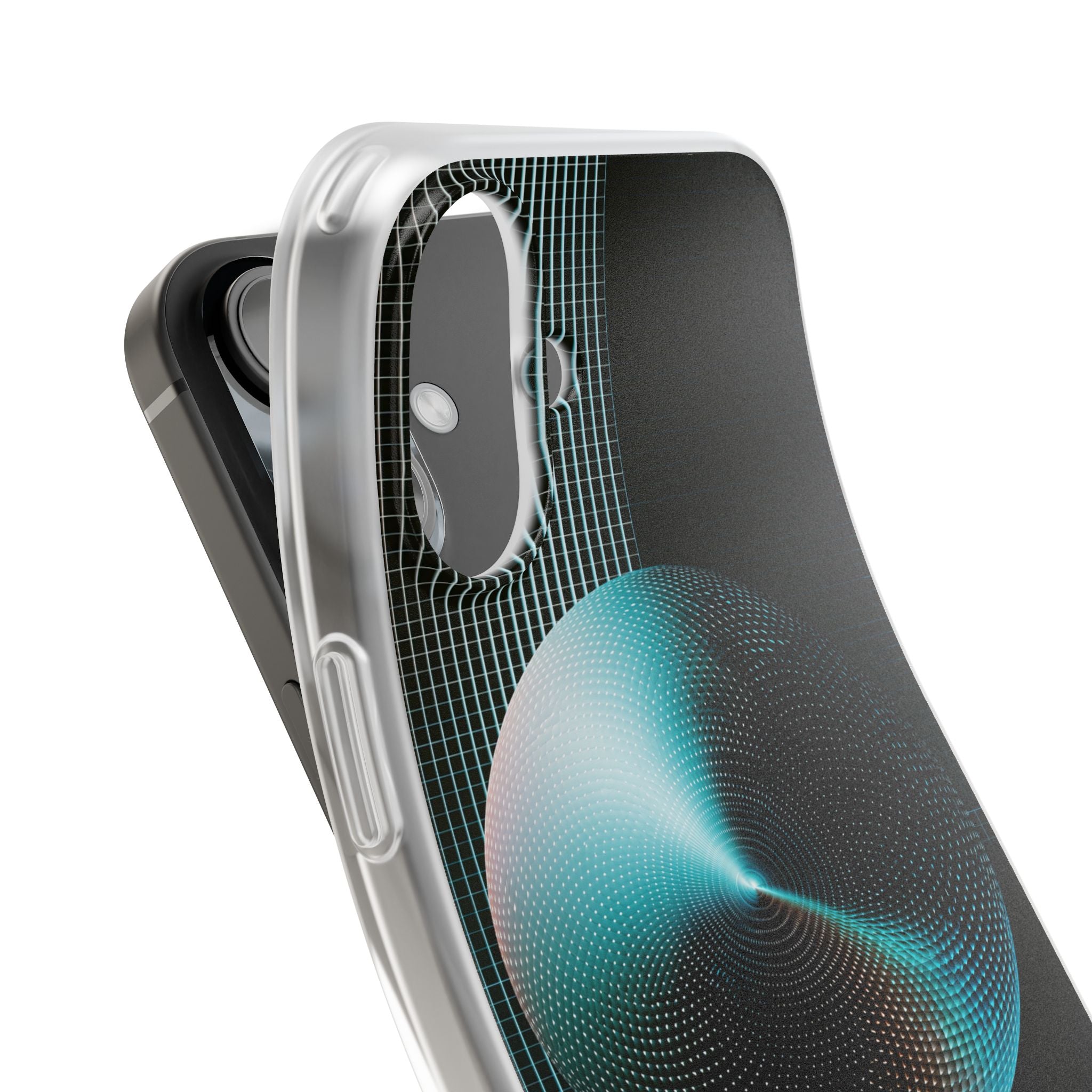 Blue Lite Phone Case for iPhone - Cyan Vector Sphere