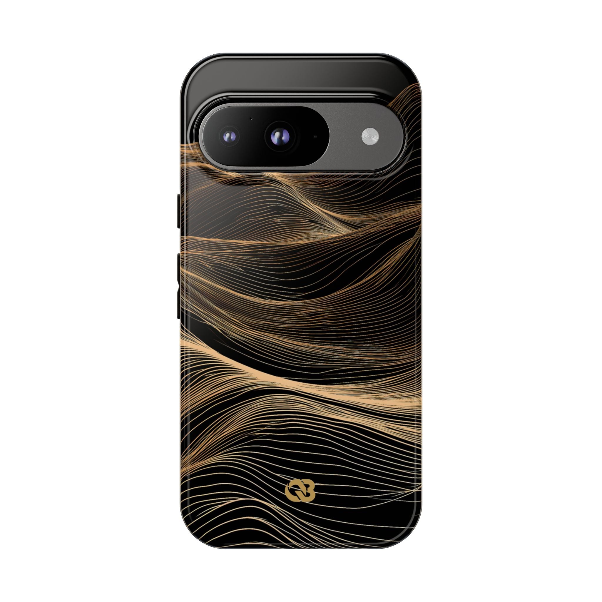 Black Tough Phone Case for Google Pixel - Copper Topo Ridge