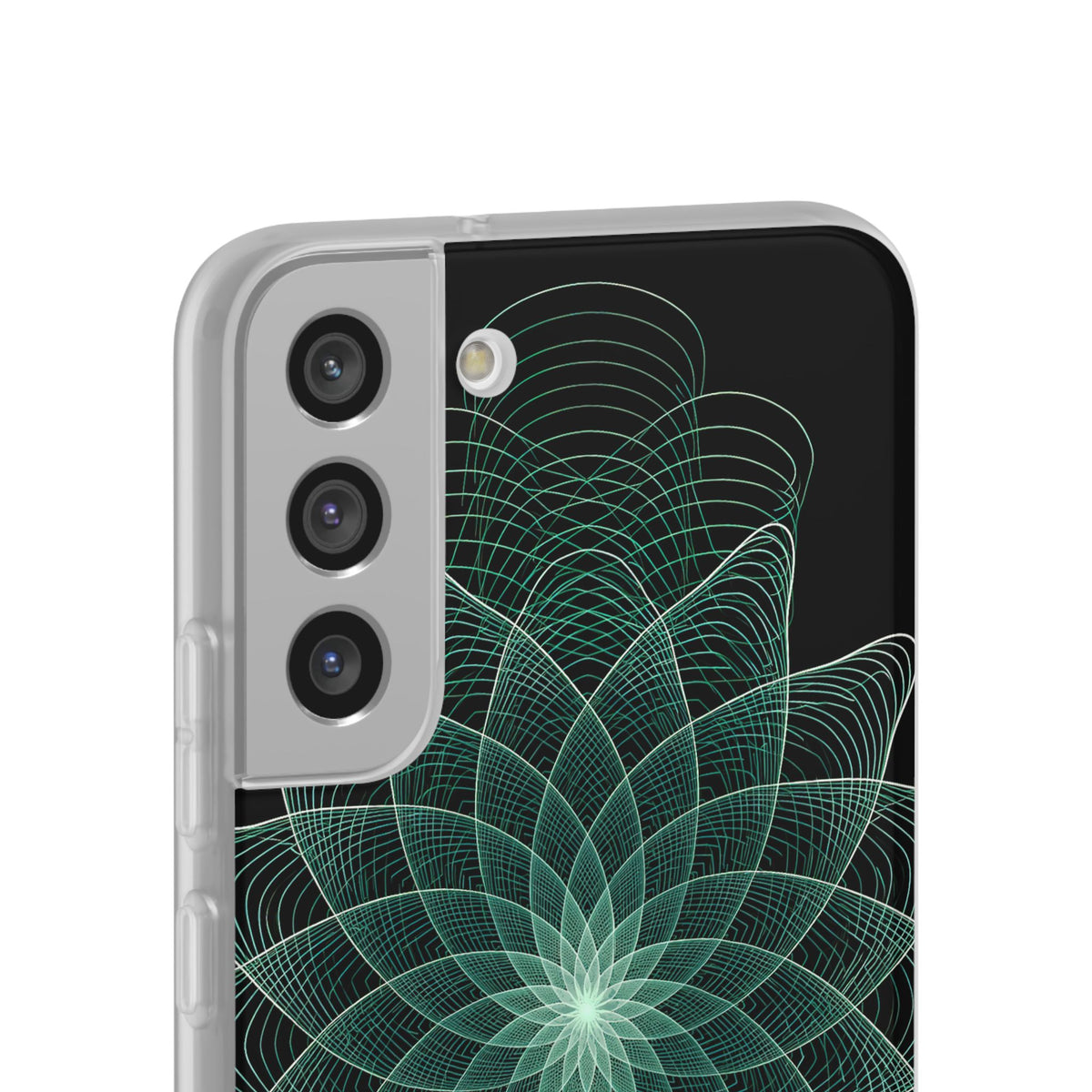 Green Lite Phone Case for Samsung - Cyan Signal Bloom
