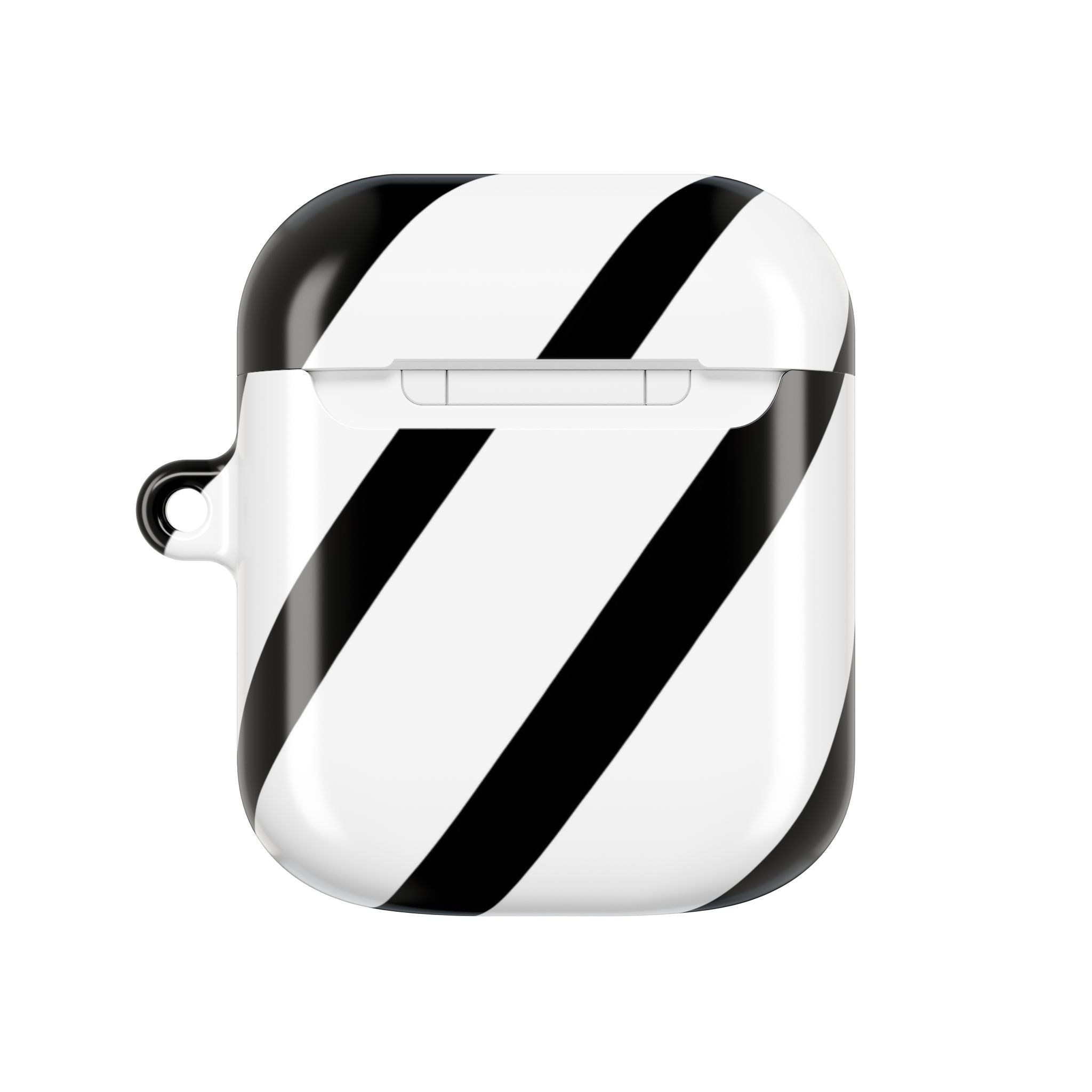 Diagonal Stripes BlackWhite - AirPods Case
