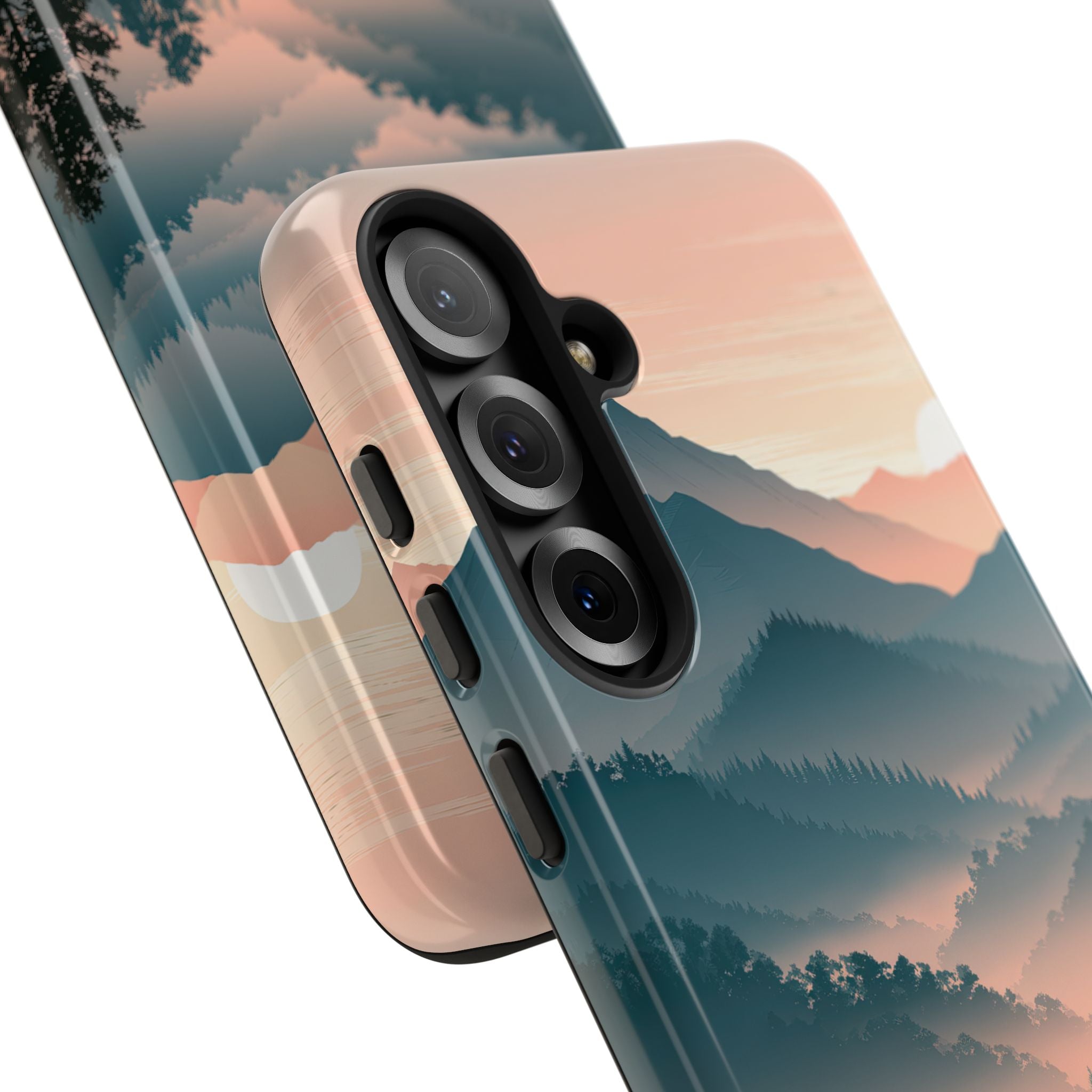 Teal Tough Phone Case for Samsung - Alpine Teal Horizon