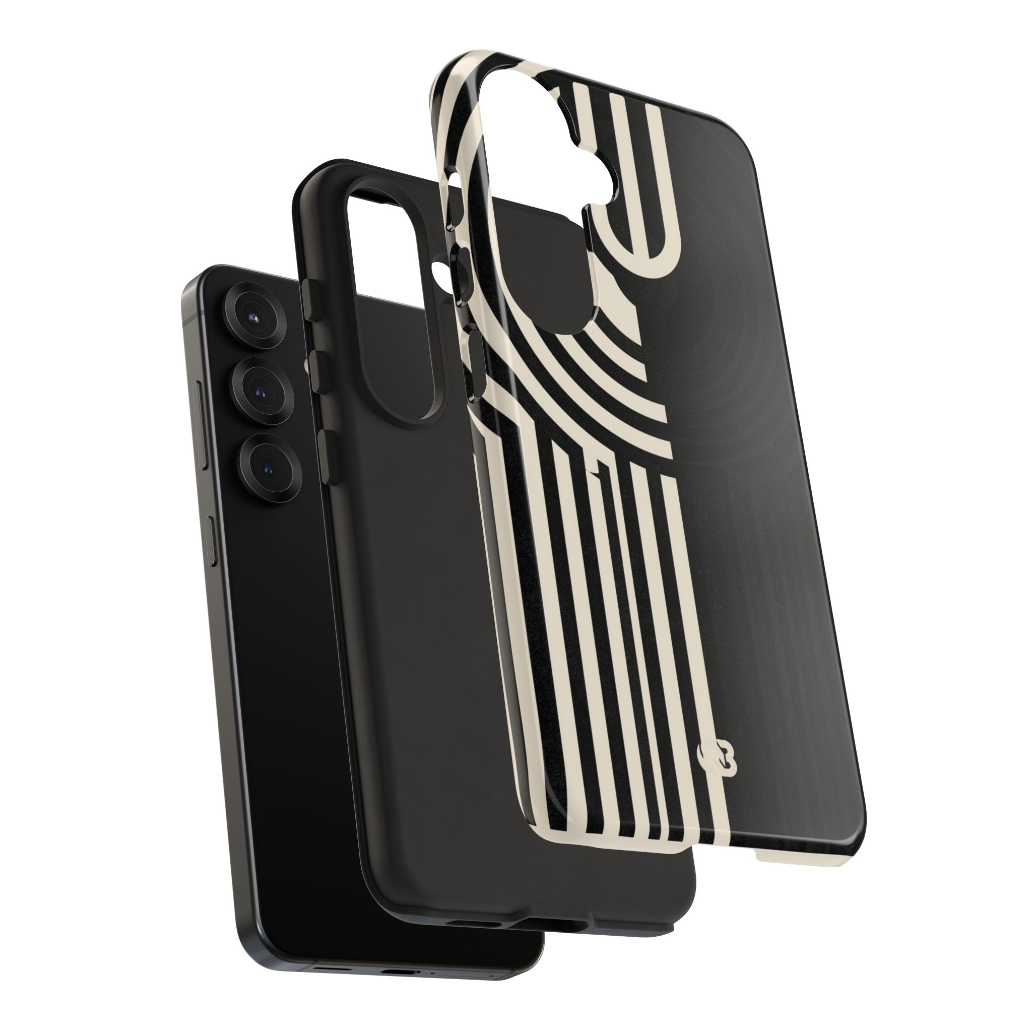Beige Tough Phone Case for Samsung - Monolith Ivory Signal