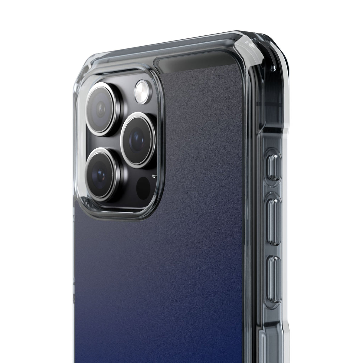 Midnight Cobalt Gradient · Clear Impact Magnetic Phone Case for iPhone · Blue