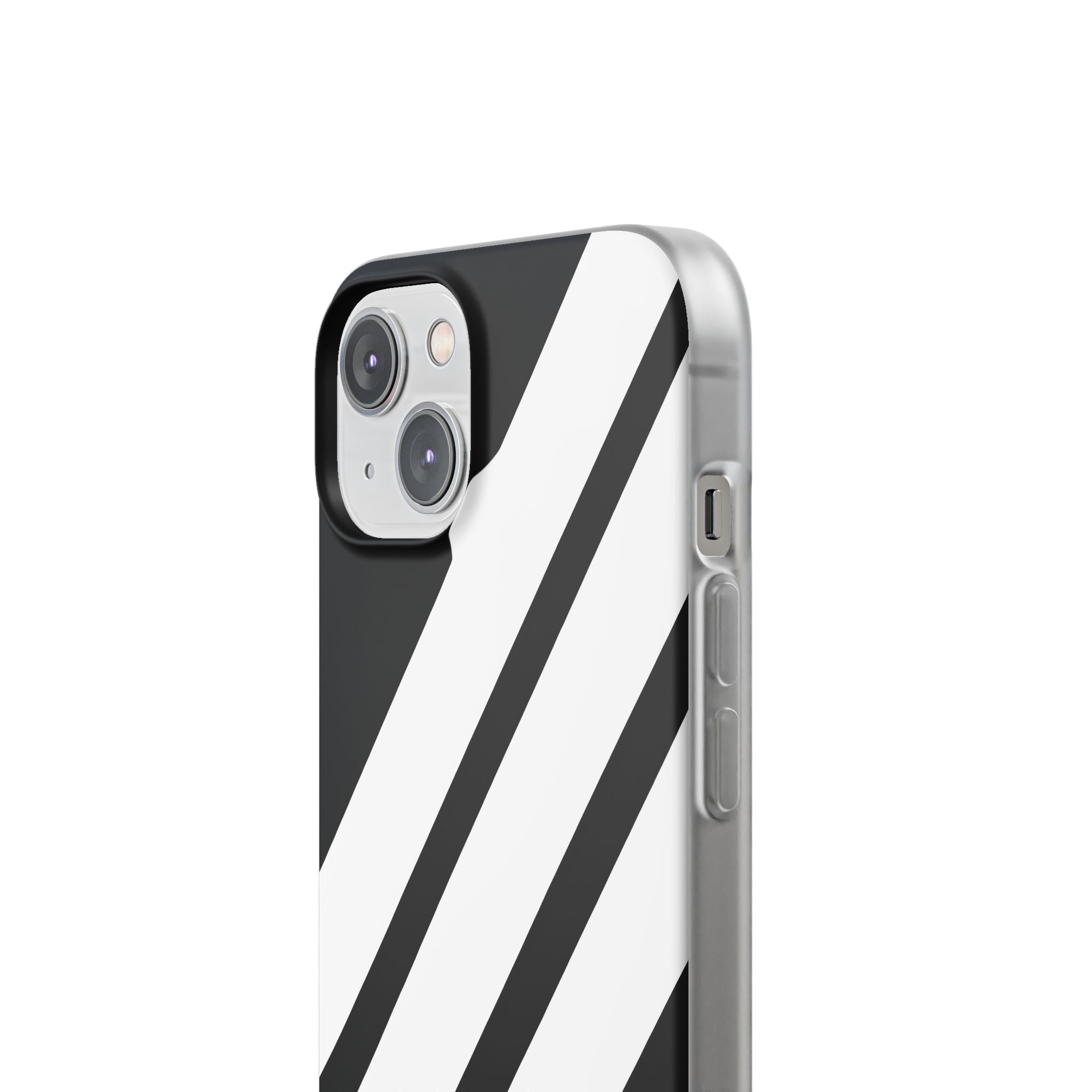 Obsidian White Bars · Soft Handyhülle für iPhone