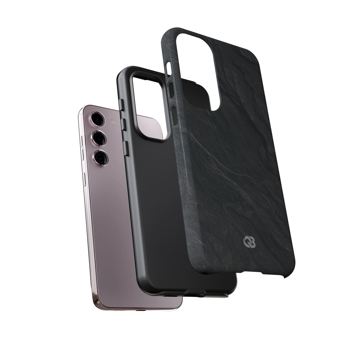 Black Tough Phone Case for Samsung - Midnight Slate Ridge