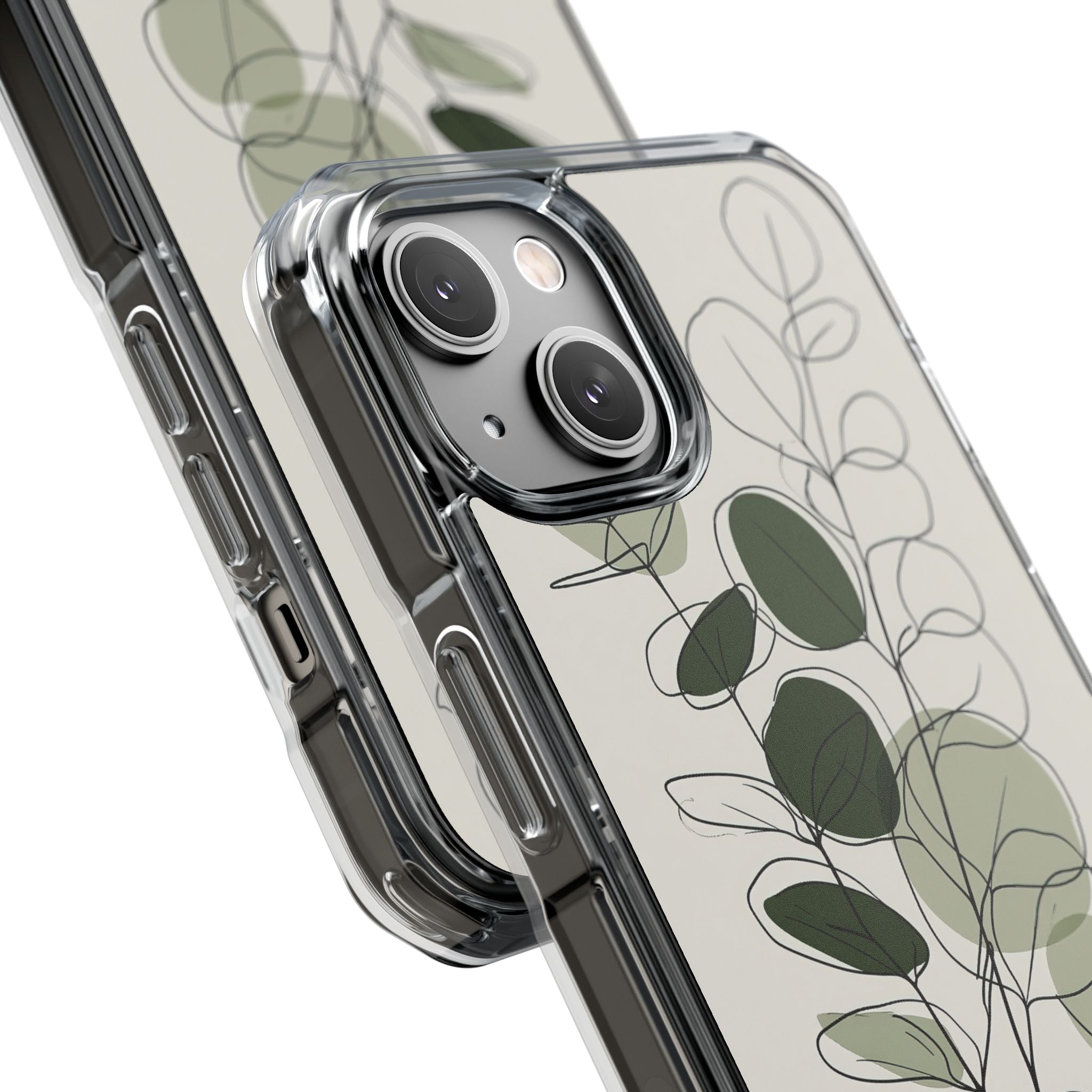 Green Impact MagSafe Phone Case for iPhone - Muted Eucalyptus Sketch